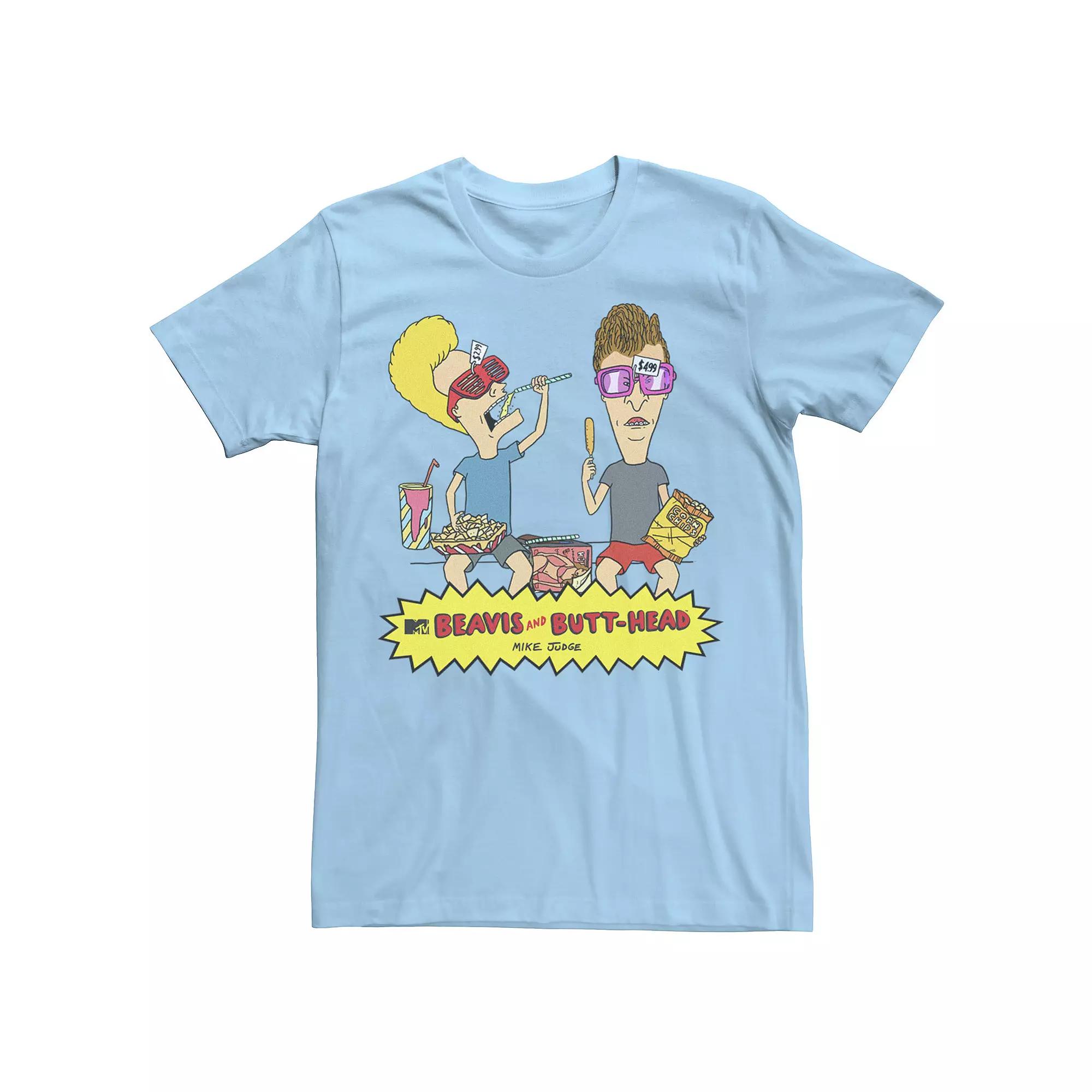 Men's Beavis & Butthead Snacks On The Curb Logo Tee,  Product Image