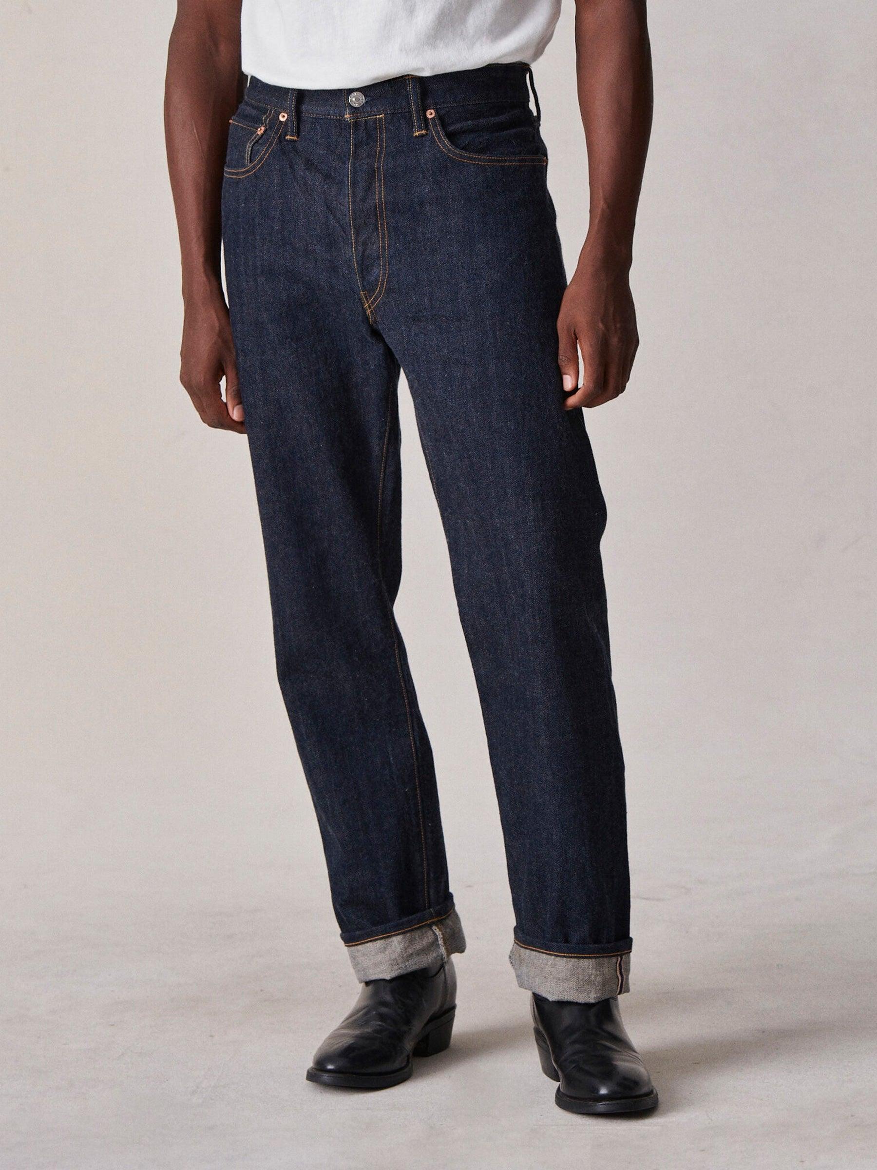 D018 Japanese Loomstate Selvedge Full Saddle Jean Product Image