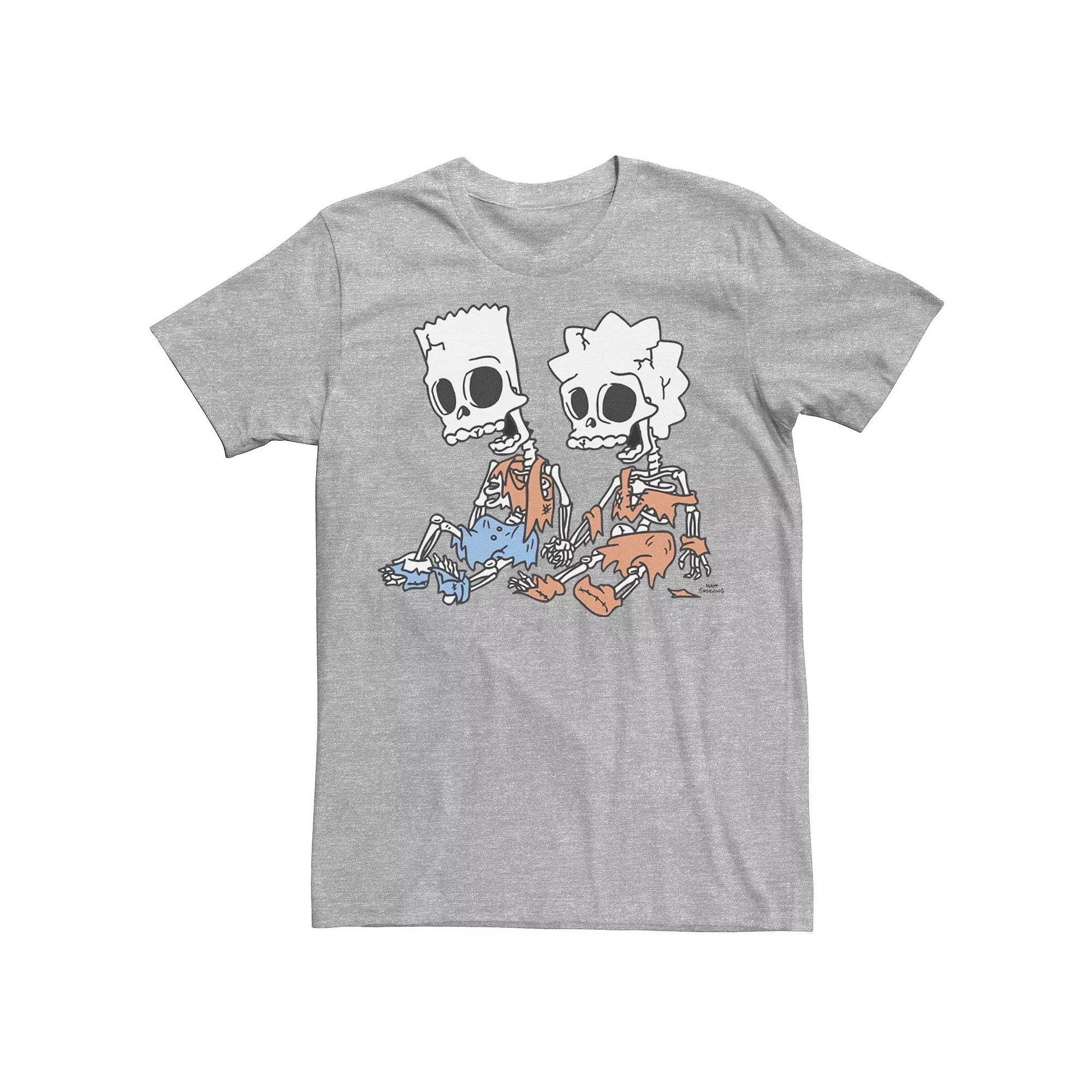 Men's The Simpsons Bart & Lisa Skeletons Tee,  Product Image