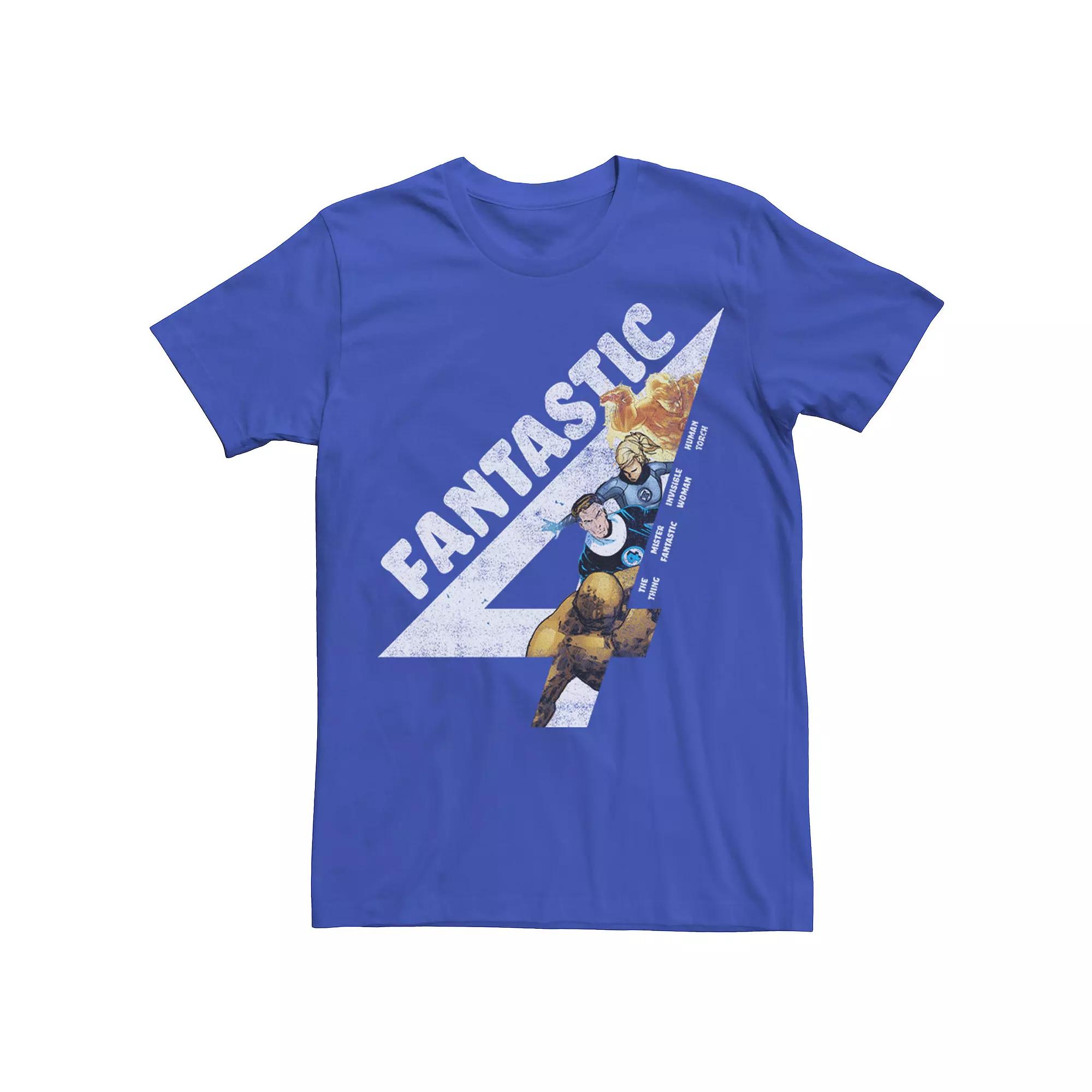 Men's Marvel Fantastic Four Group Shot Logo Fill Tee,  Product Image