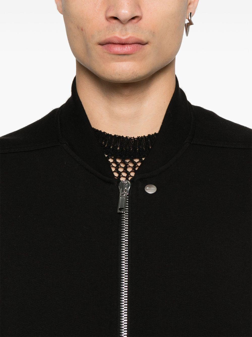 RICK OWENS Black Hollywood Jumbo Flight Bomber Jacket In 09 Black Product Image