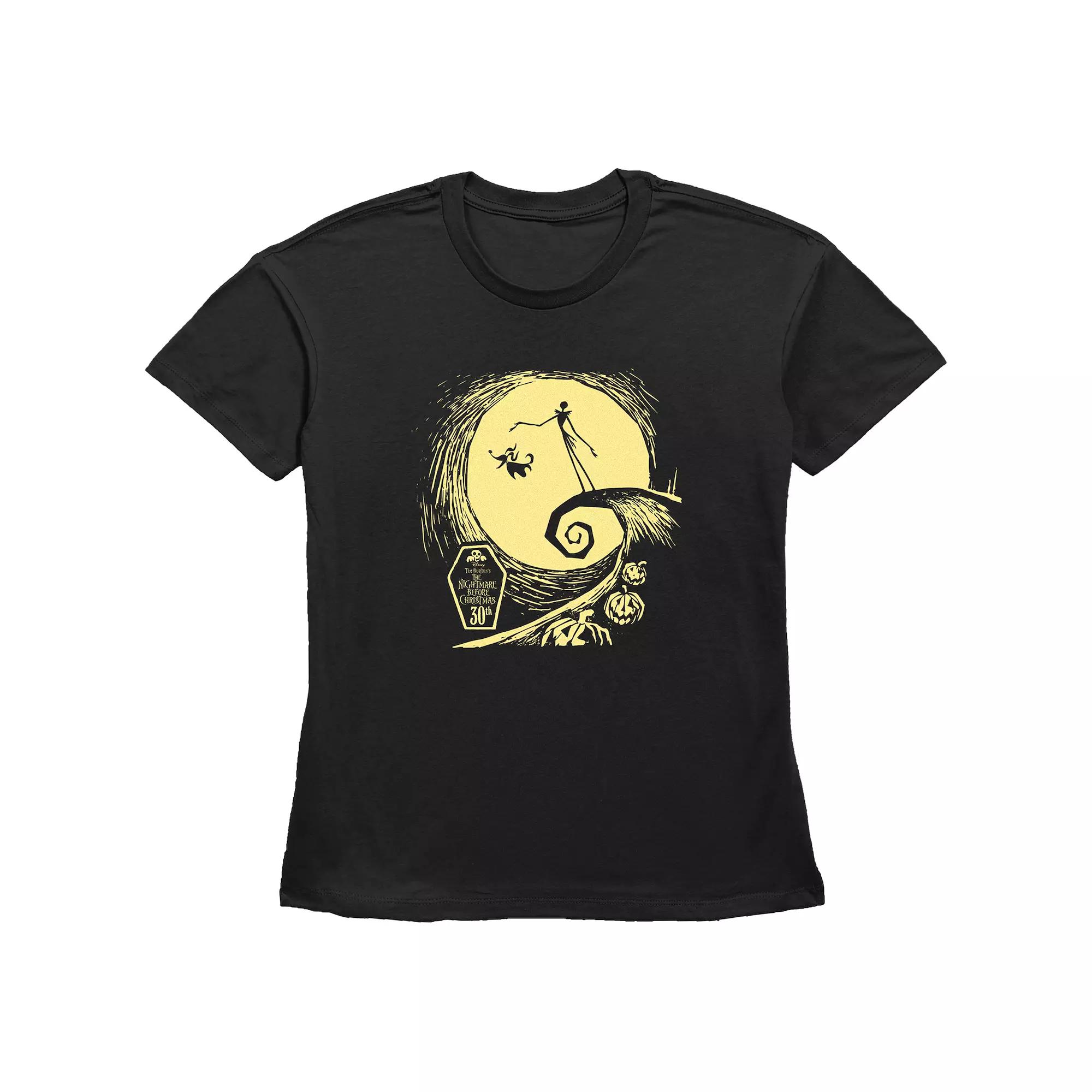 Disney's The Nightmare Before Christmas Jack Skellington Spiral Hill Women's Graphic Tee,  Product Image