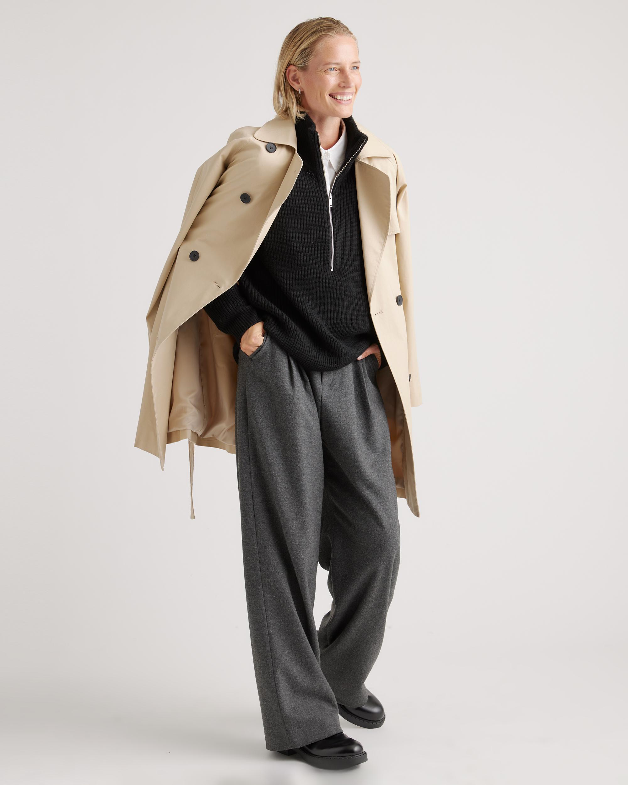 Quince | Women's Australian Merino Wool Half Zip Sweater Product Image