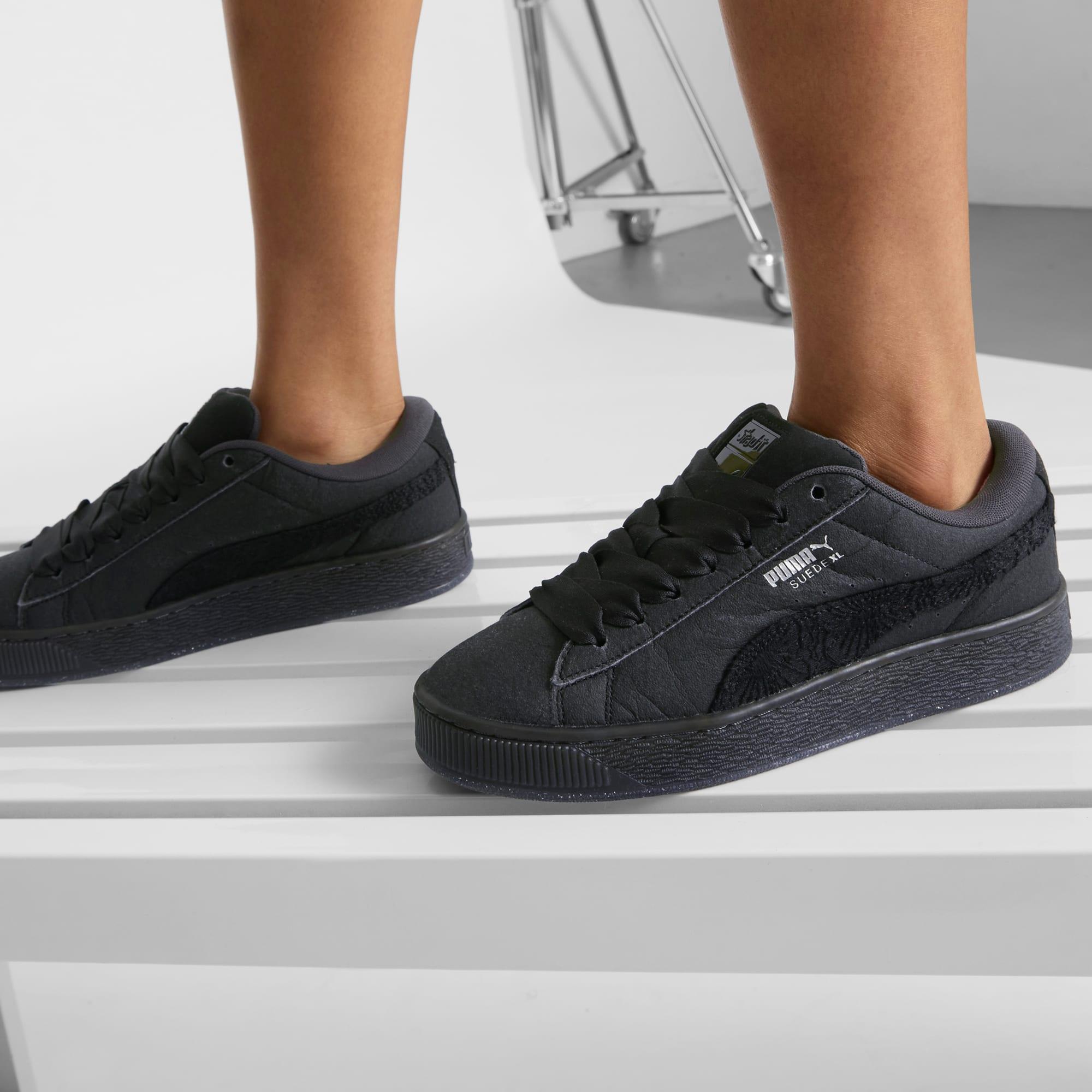 PUMA x COLLINA STRADA Suede XL Black Women's Sneakers Product Image