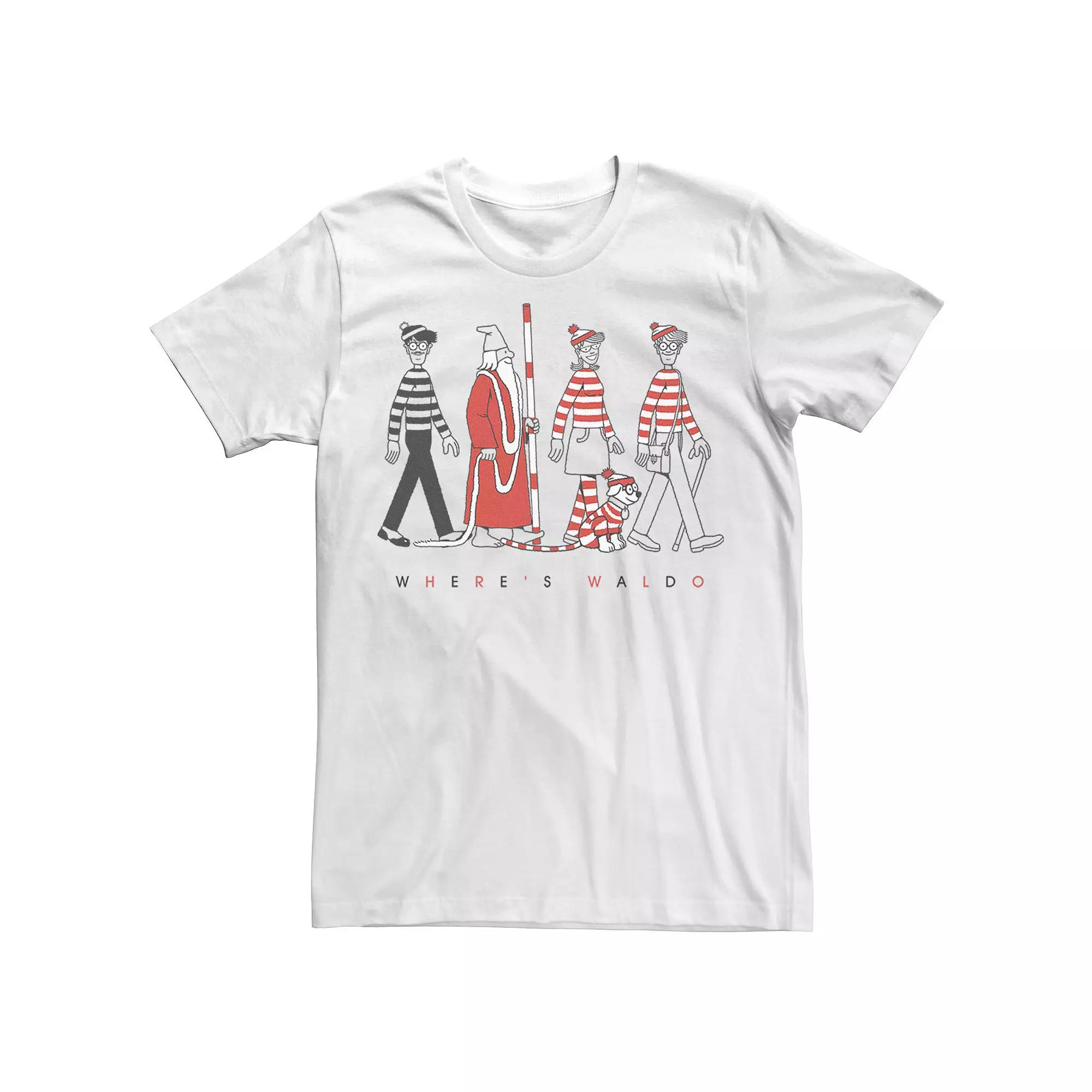Men's Where's Waldo Group Walk Stripes Tee,  Product Image