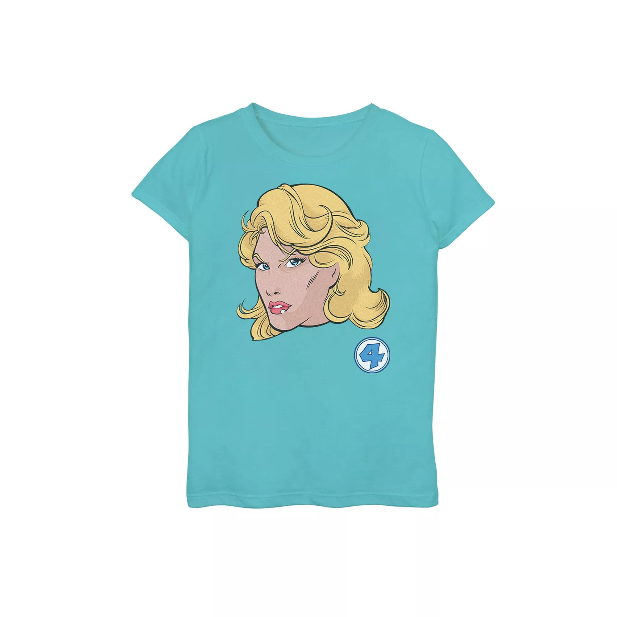 Girls 7-16 Marvel Fantastic Four Invisible Woman Face Big Face Graphic Tee, Girl's,  Product Image