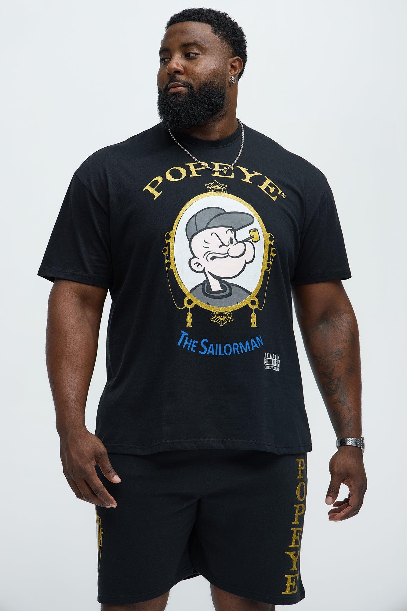Popeye The Sailorman Short Sleeve Tee - Black Product Image