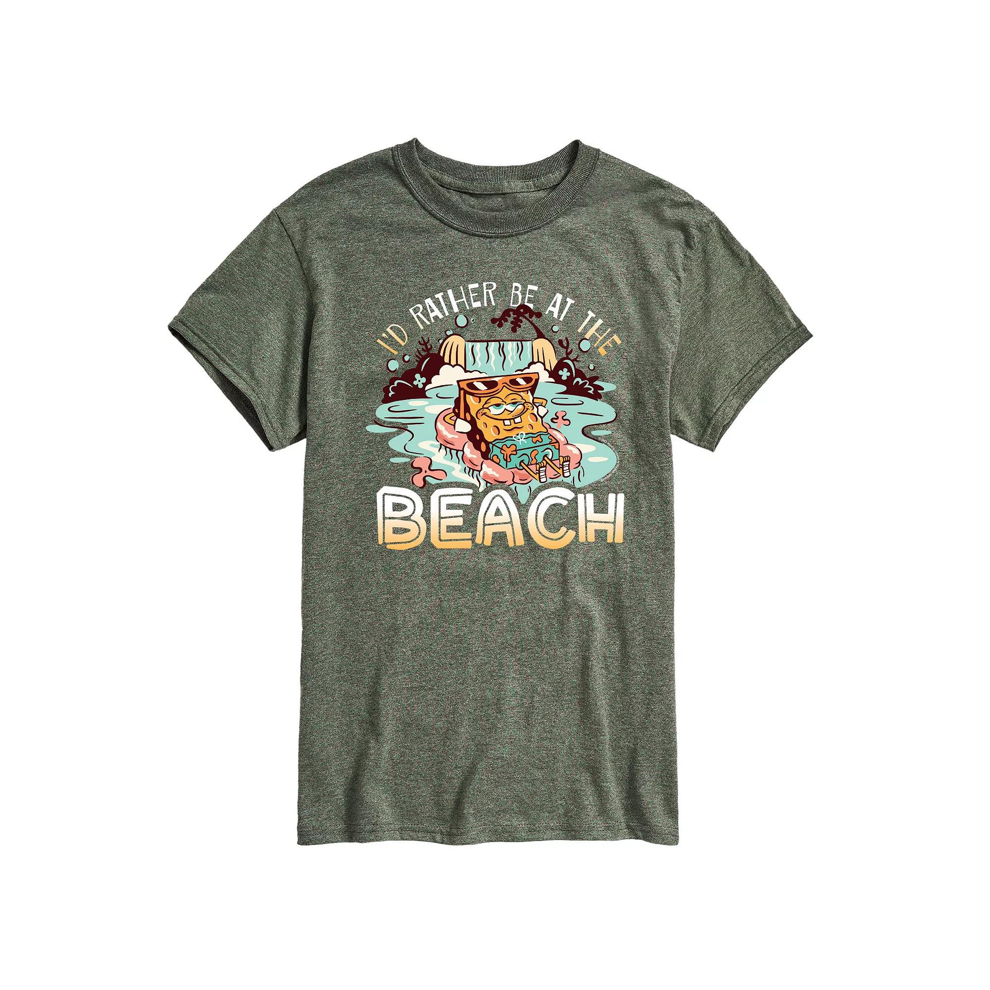Men's SpongeBob SquarePants Beach Graphic Tee,  Product Image