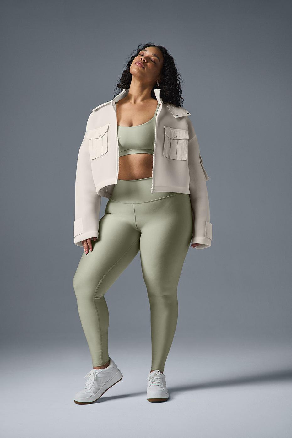 Cropped Engage Cargo Parka - Ivory Female Product Image