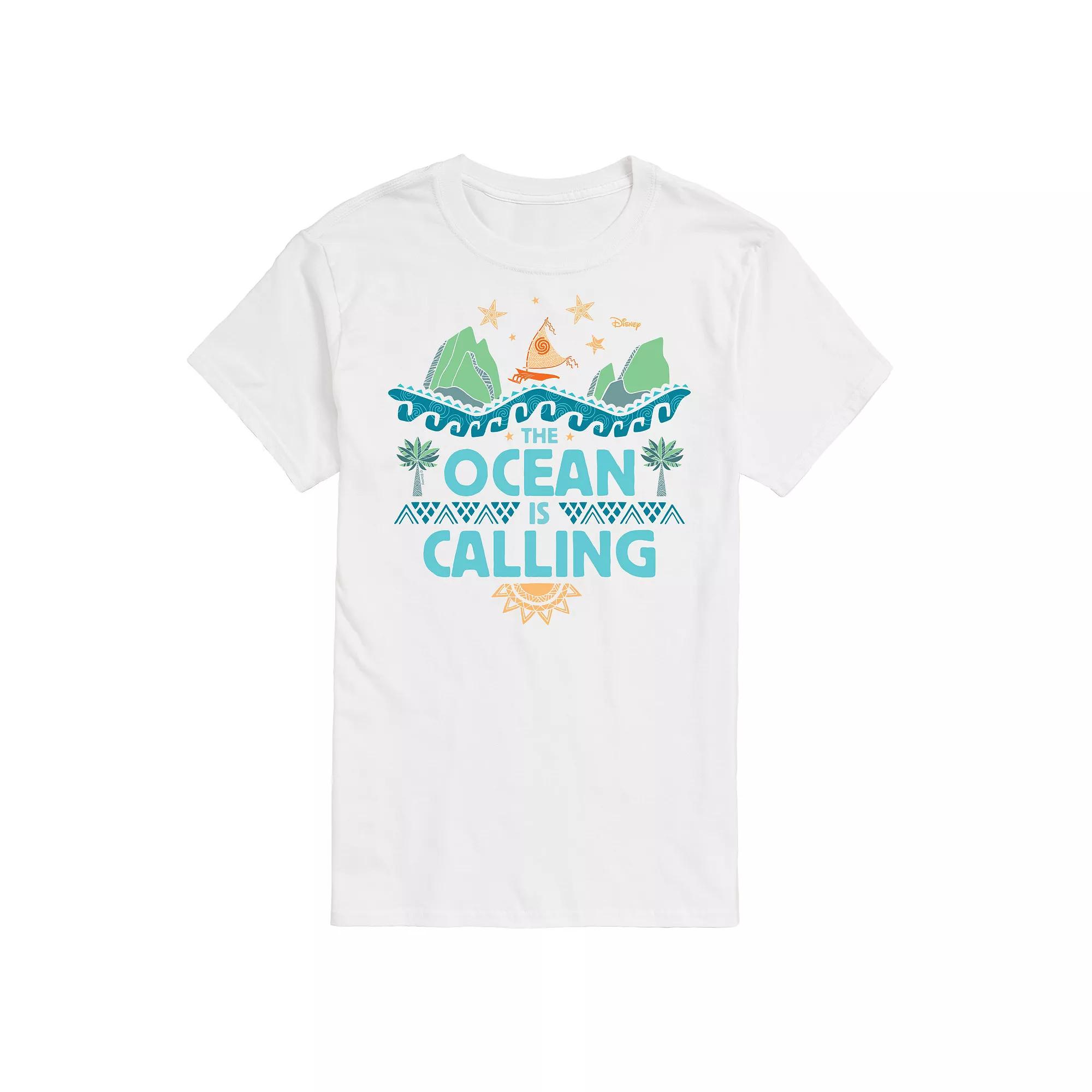 Disney's Moana Big & Tall The Ocean Is Calling Graphic Tee, Men's,  Product Image