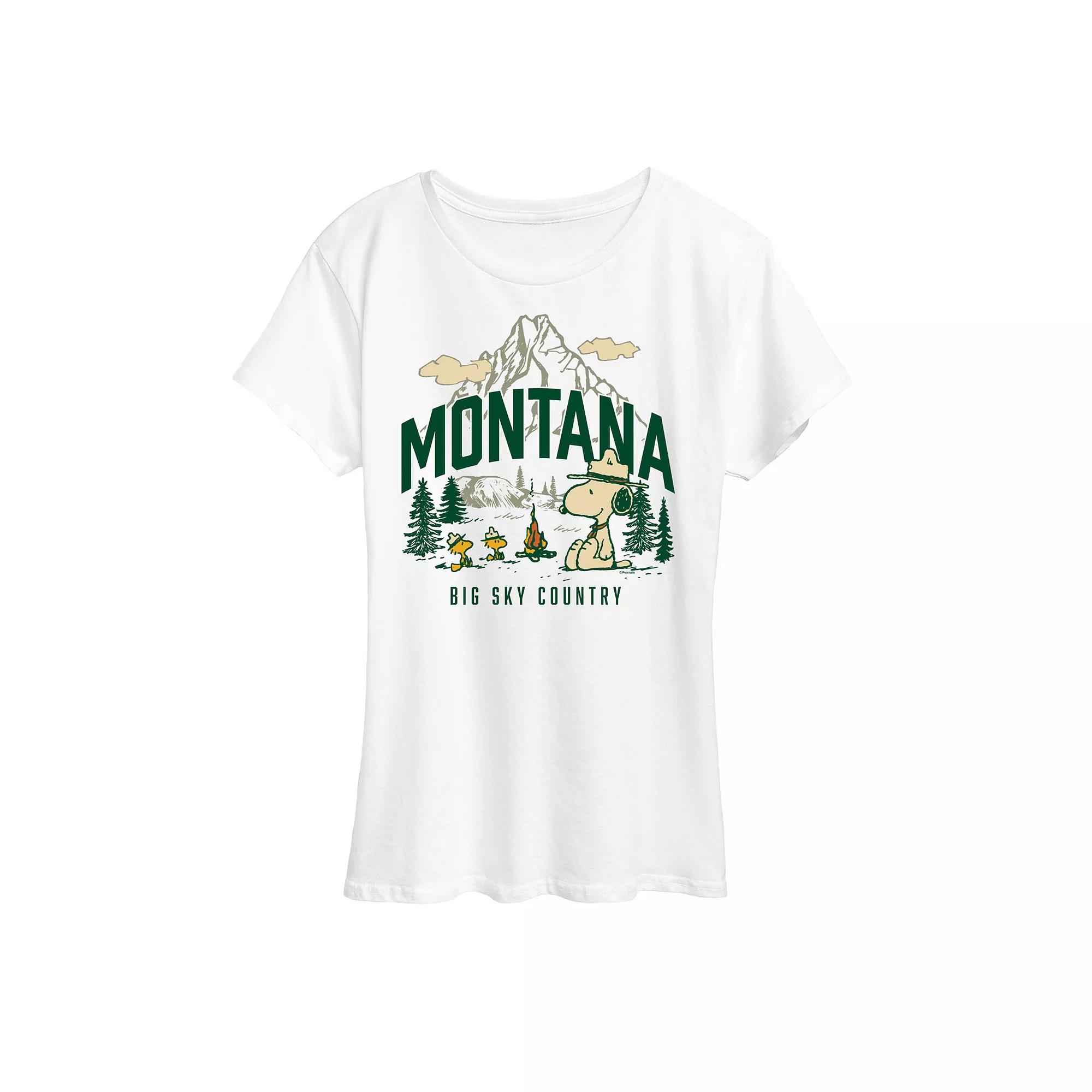 Women's Peanuts Snoopy & Woodstock Beagle Scouts Montana Graphic Tee,  Product Image