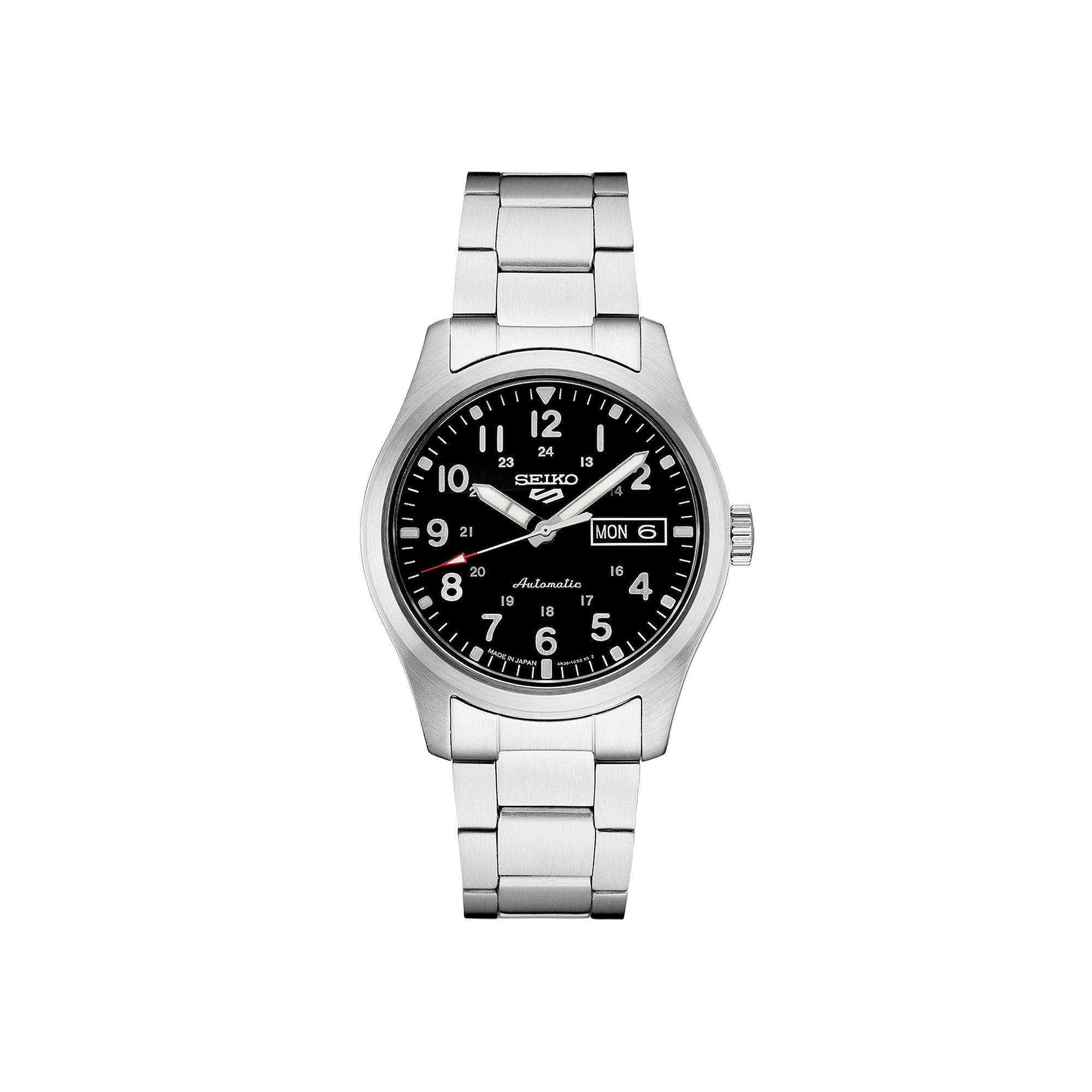 Seiko Mens Seiko 5 Sports Automatic Black Silicone Strap Watch Product Image