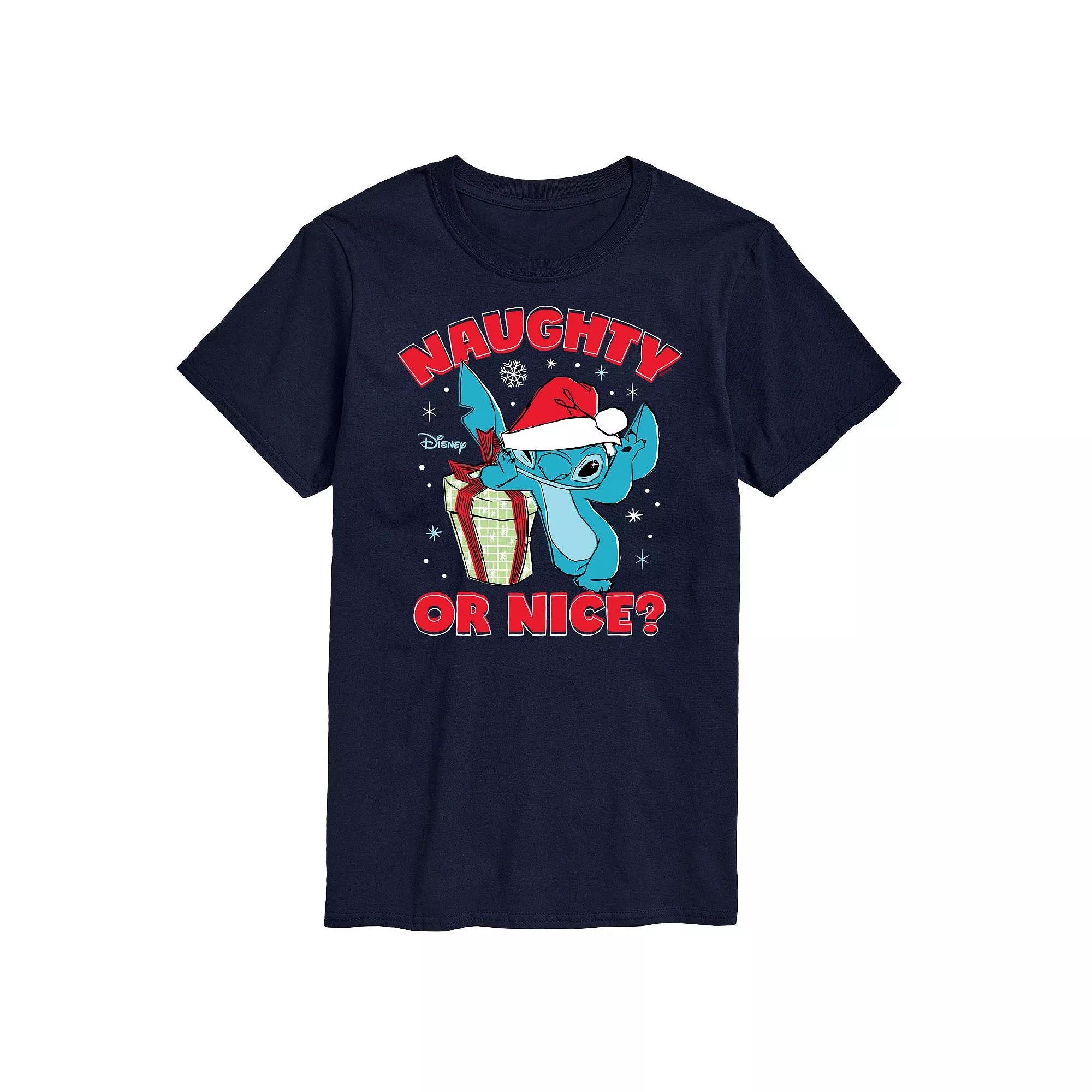 Disney's Lilo & Stitch Men's Naughty Or Nice Graphic Tee,  Product Image