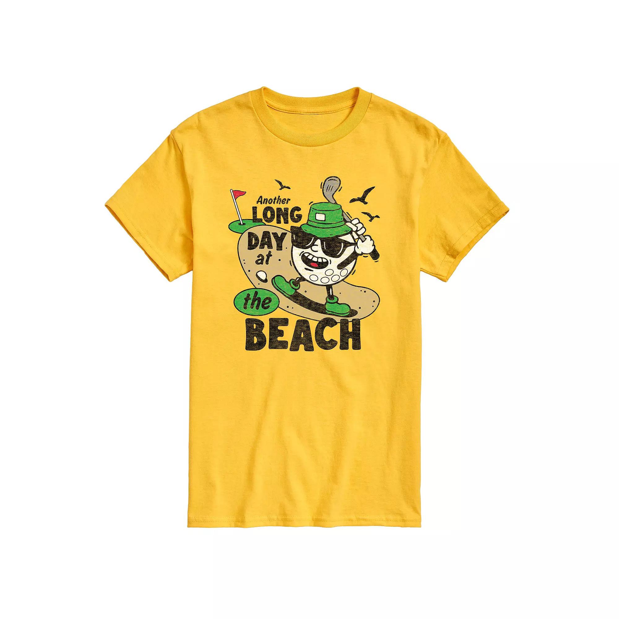 Men's Long Day at the Beach Golfing Graphic Tee,  Product Image