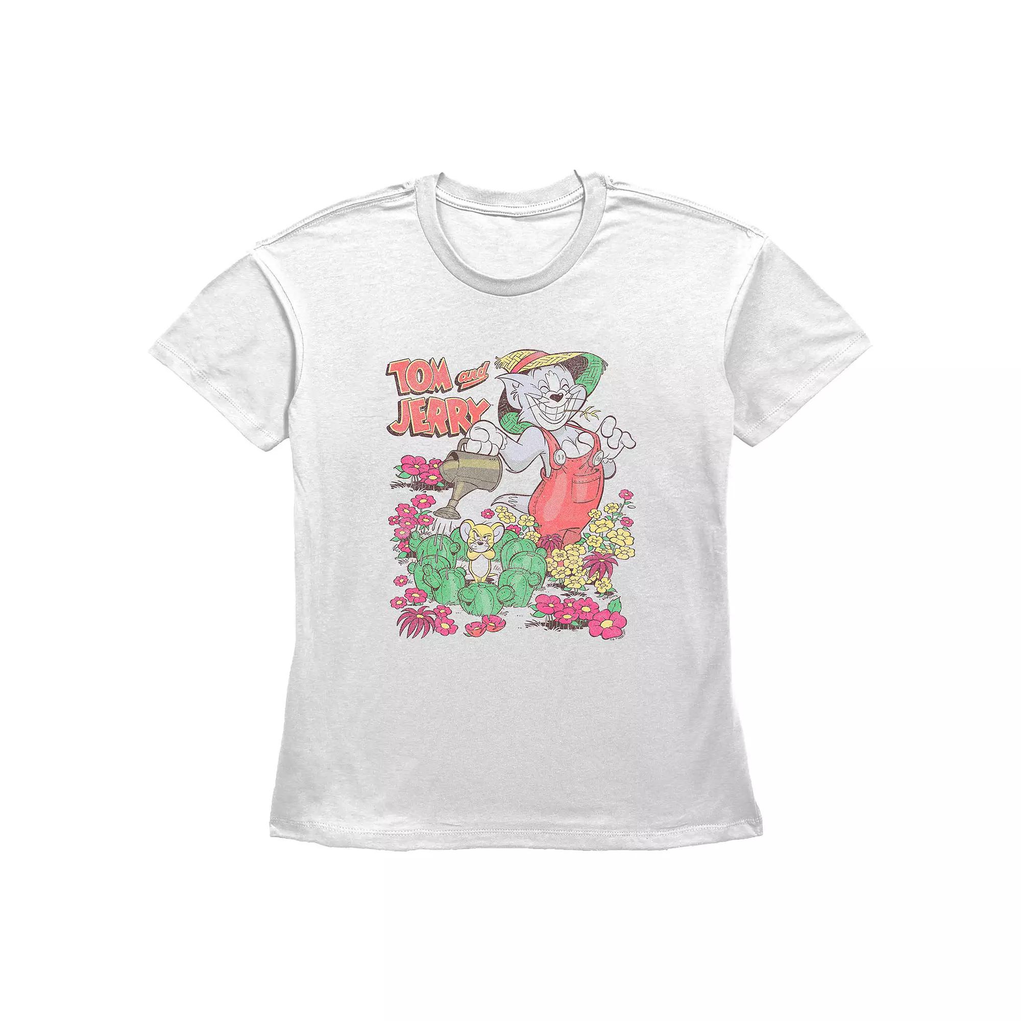 Women's Tom & Jerry Springtime Gardening Graphic Tee,  Product Image