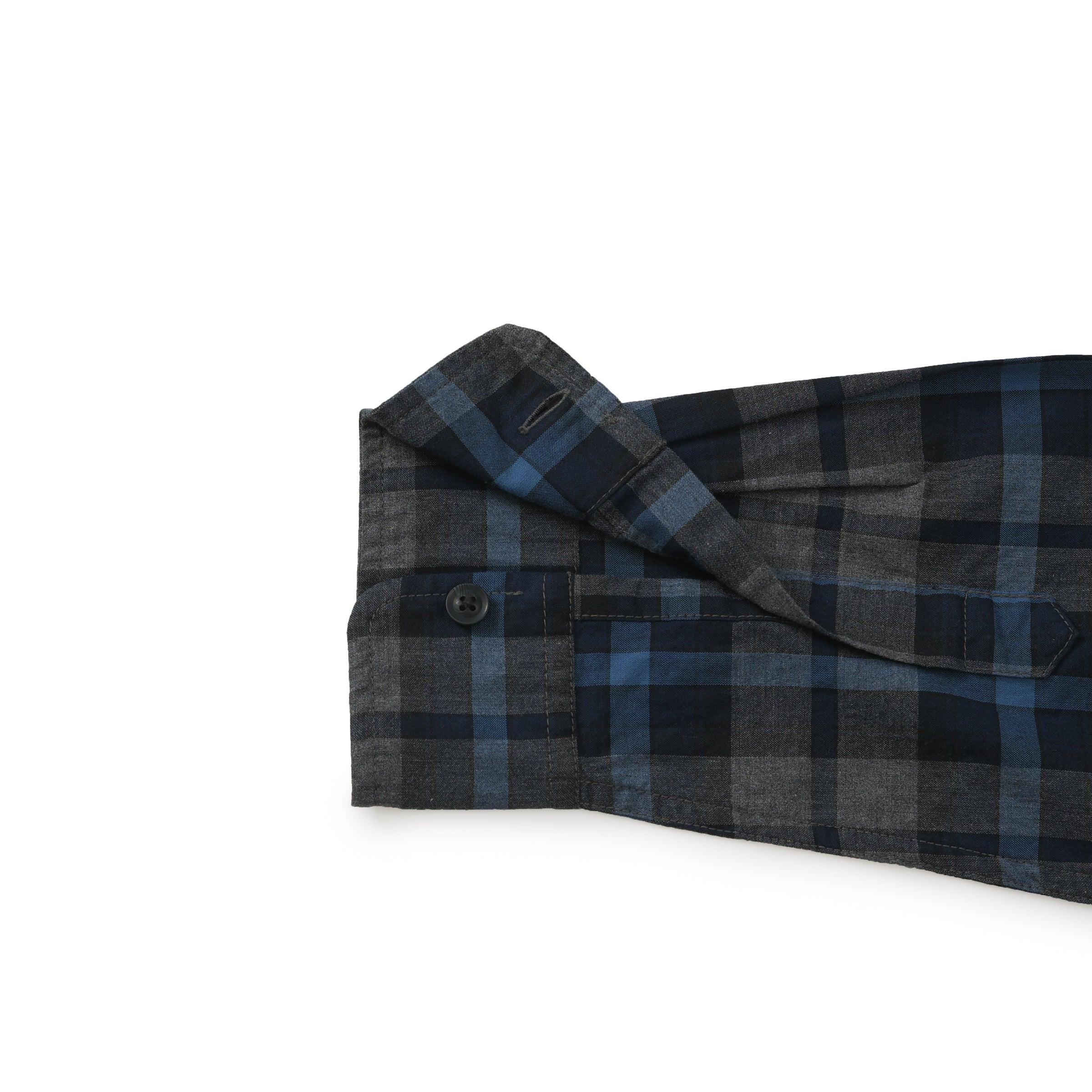 Heath Heather Poplin Shirt - Gray Navy Blue (Final Sale)* Product Image