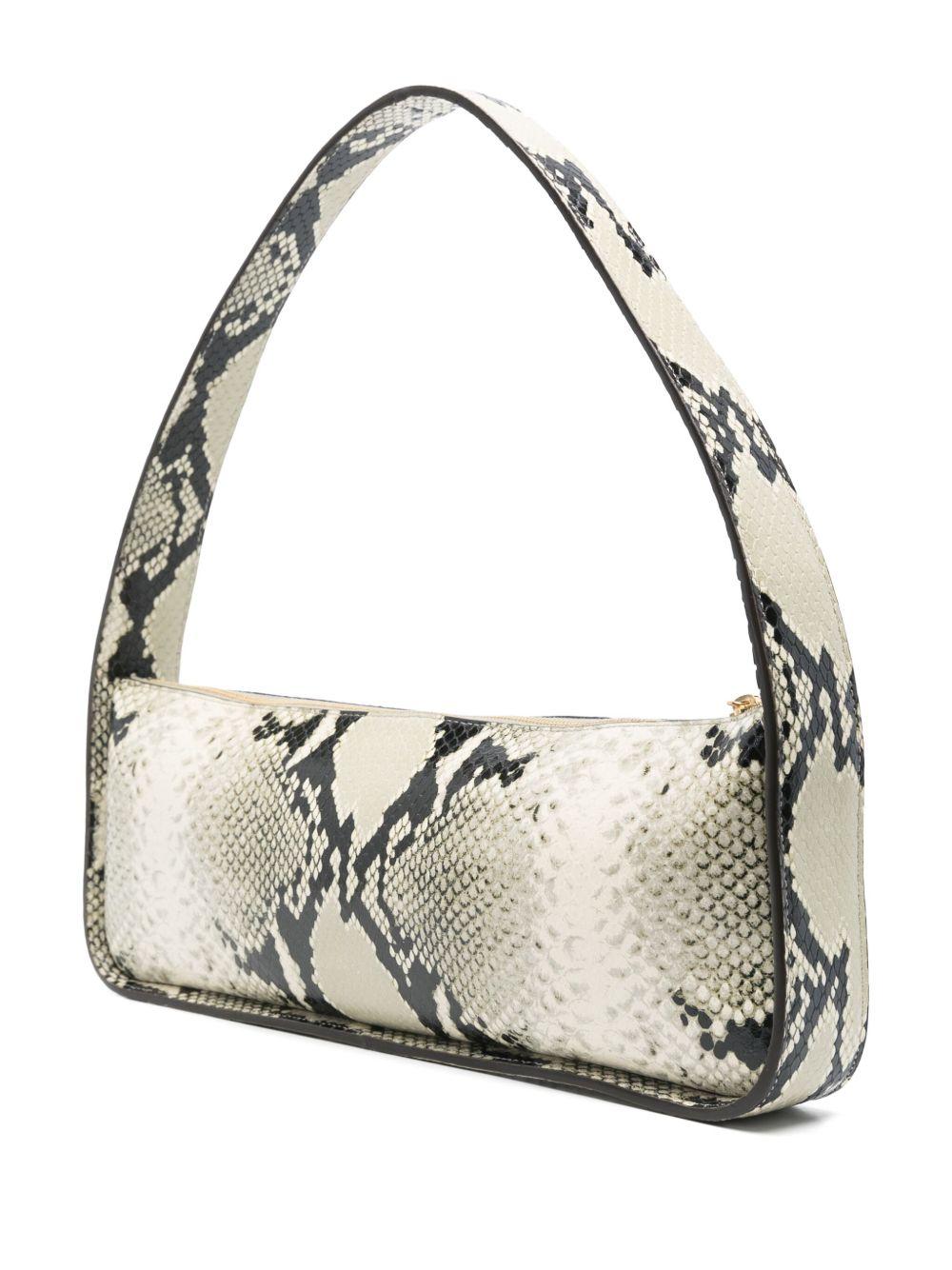 KHAITE Lori Python-embossed Leather Shoulder Bag In Natural Product Image