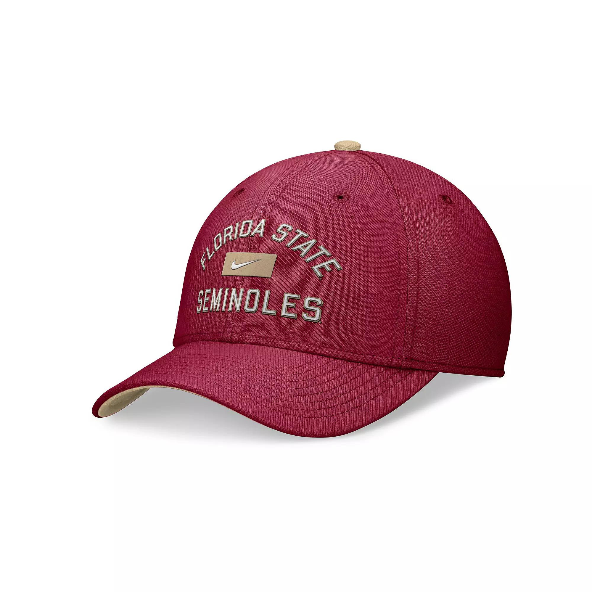Men's Nike Garnet Florida State Seminoles Primetime Rise Swoosh Flex Hat,  Product Image