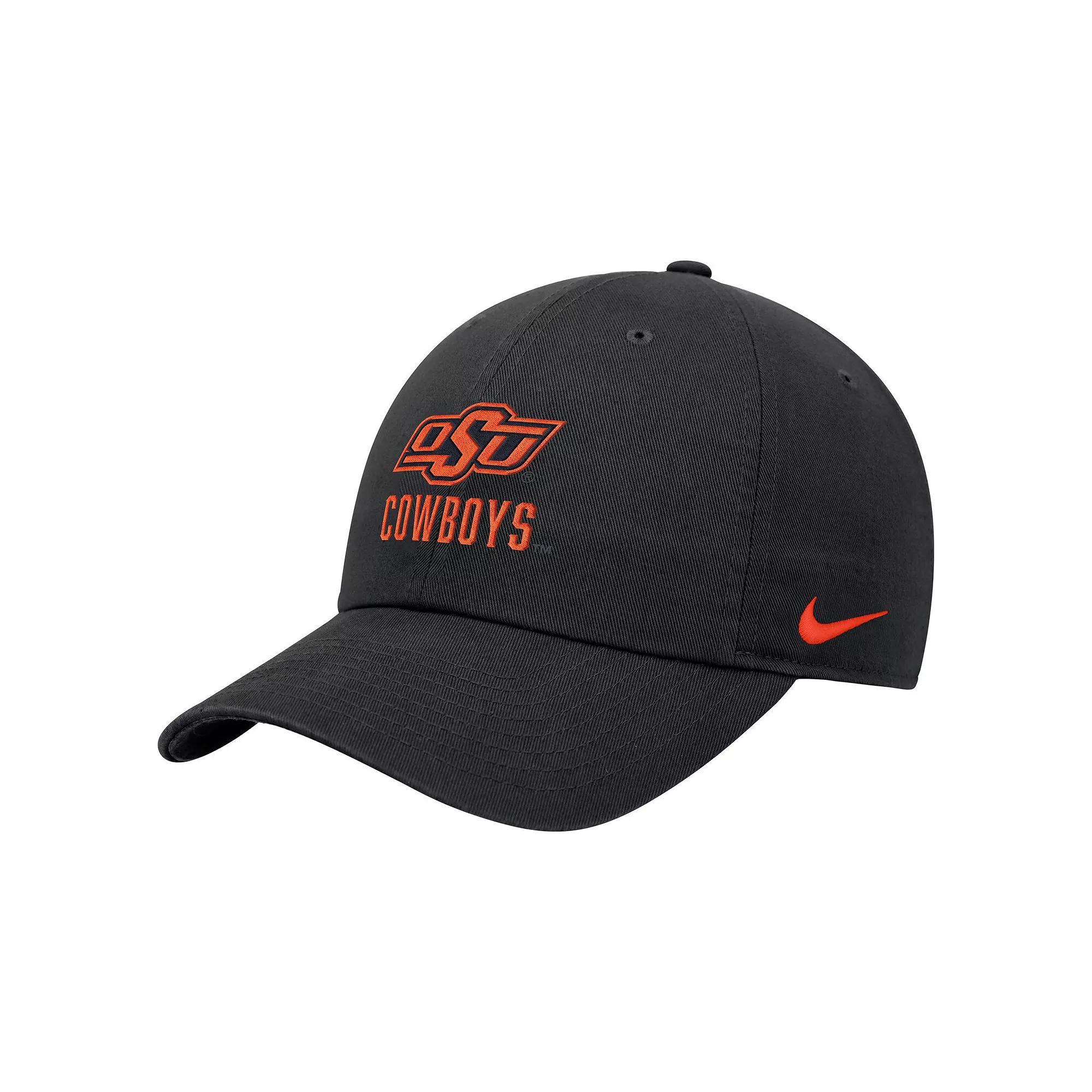 Men's Nike Black Oklahoma State Cowboys Club Adjustable Hat,  Product Image