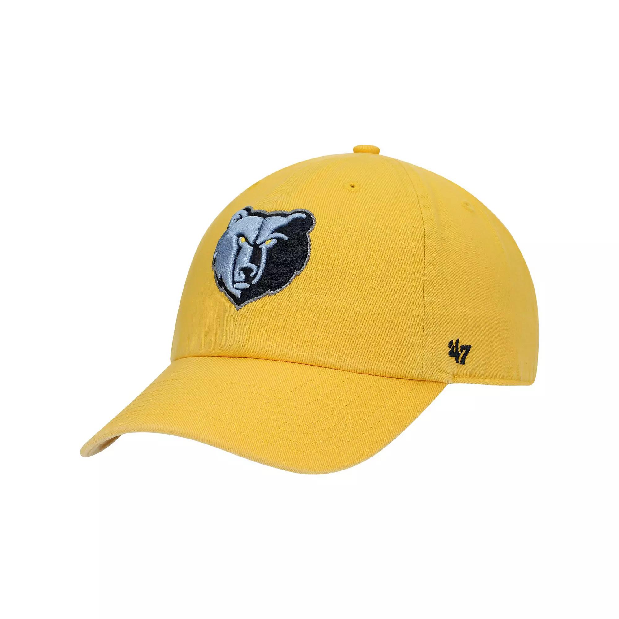 Men's '47 Gold Memphis Grizzlies Team Clean Up Adjustable Hat, Grz Gold Product Image