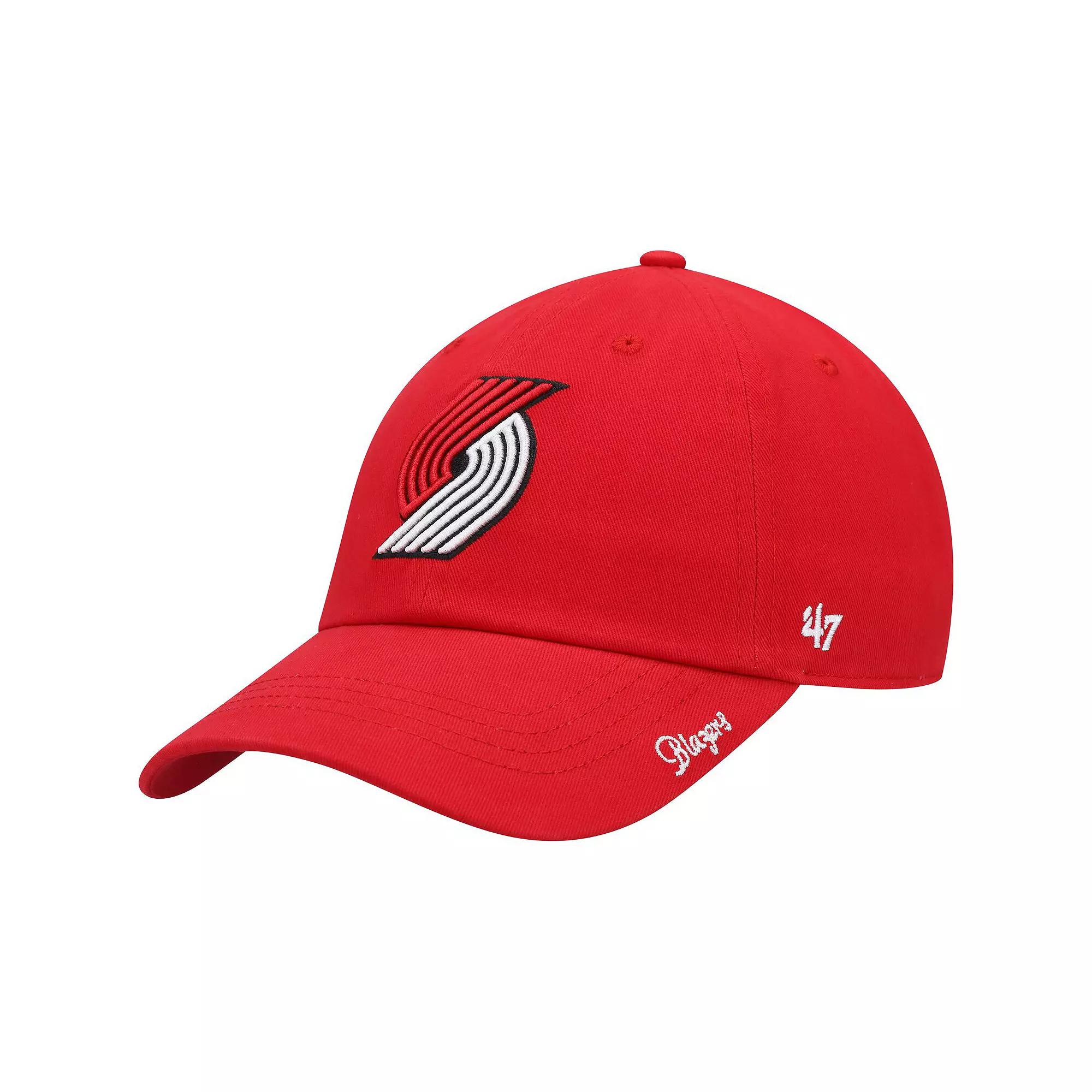Women's '47 Red Portland Trail Blazers Miata Clean Up Logo Adjustable Hat Product Image