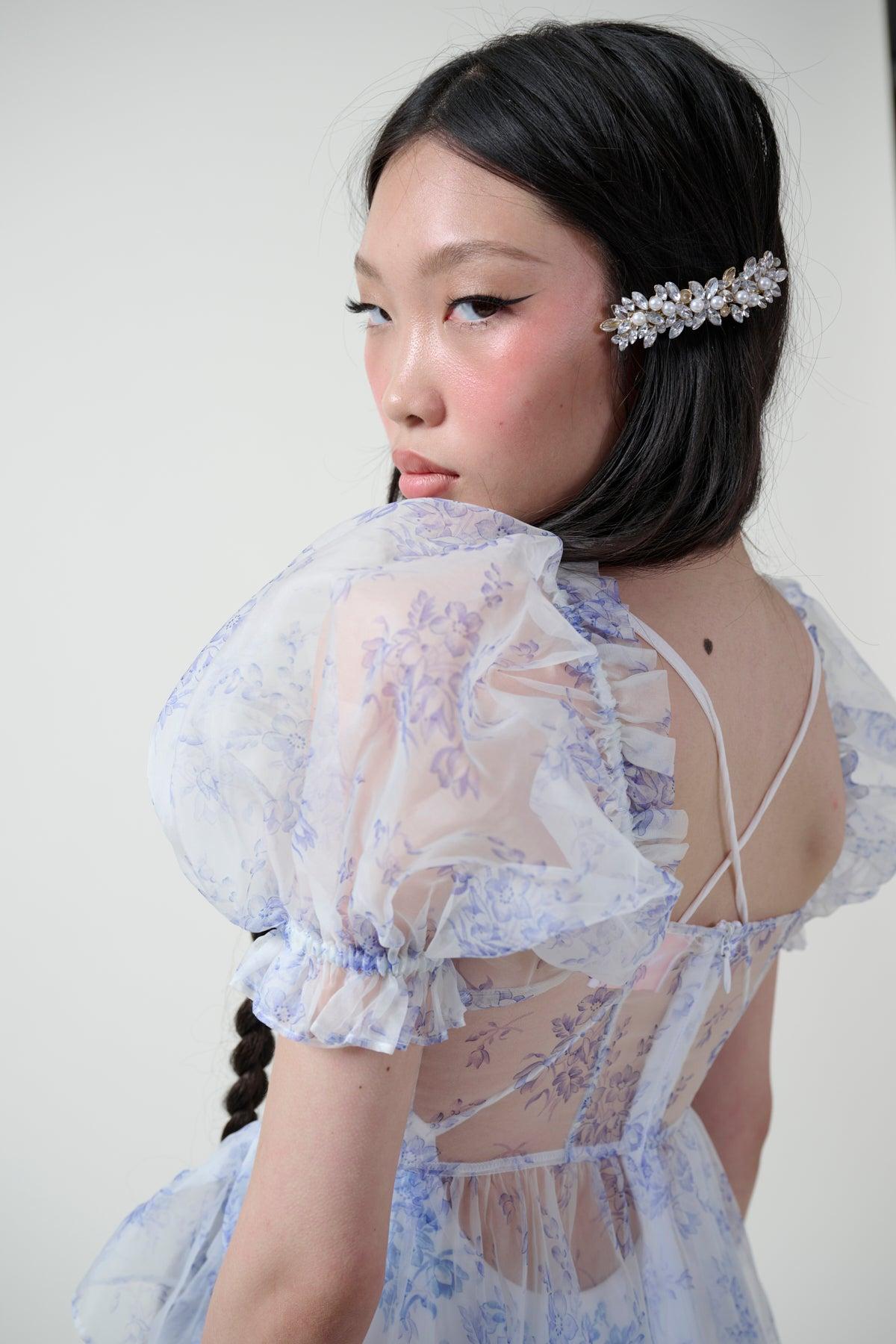 The Bed & Breakfast Sheer Delight Ruffle Gown Product Image