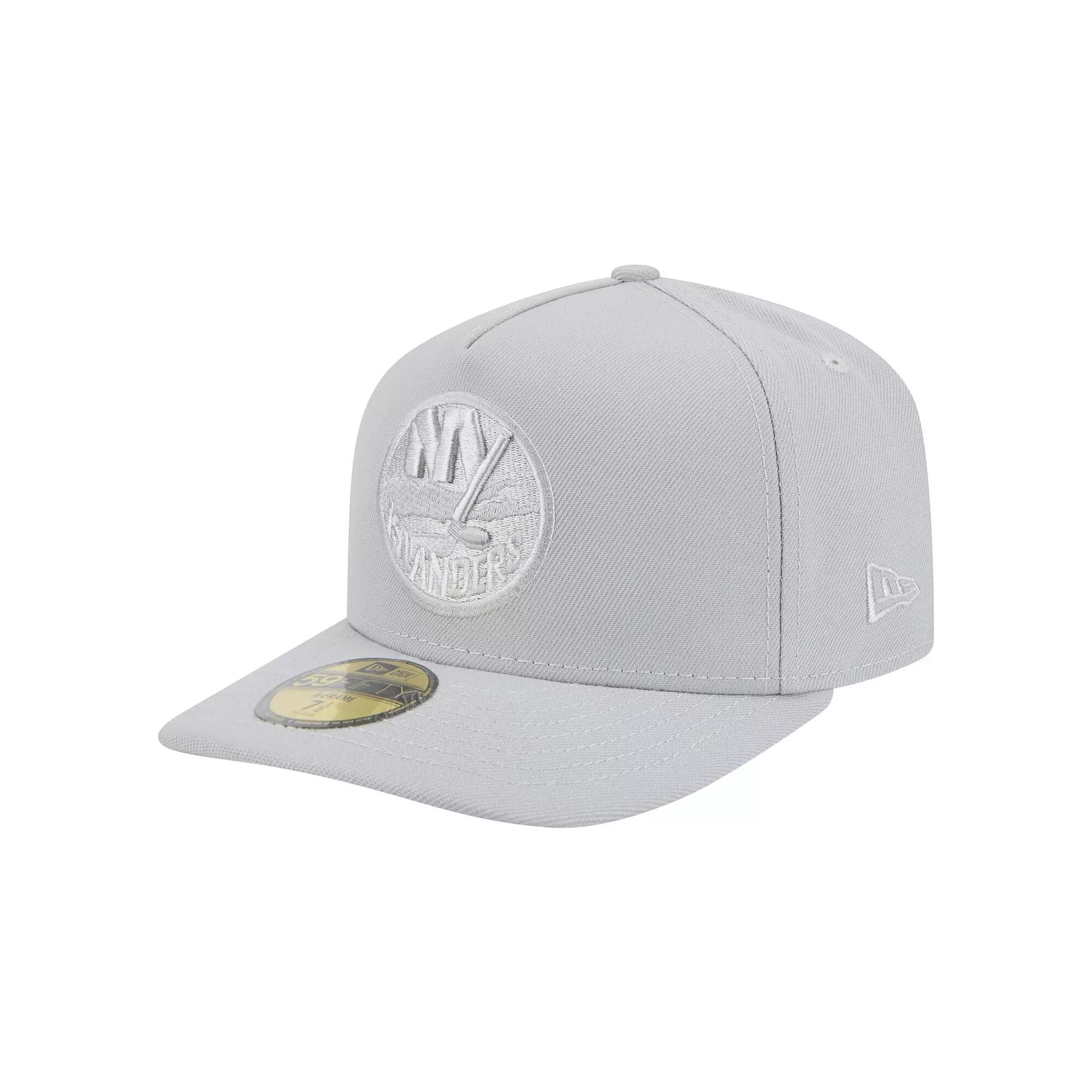 Men's New Era Gray New York Islanders Color Pack A-Frame 59FIFTY Fitted Hat,  Product Image