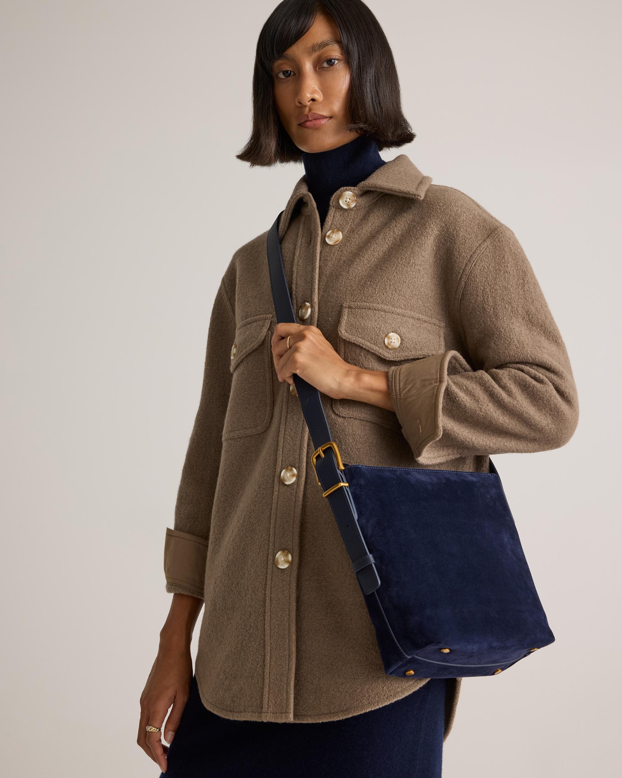 Quince | Women's Italian Suede Bucket Crossbody Suede Leather Product Image