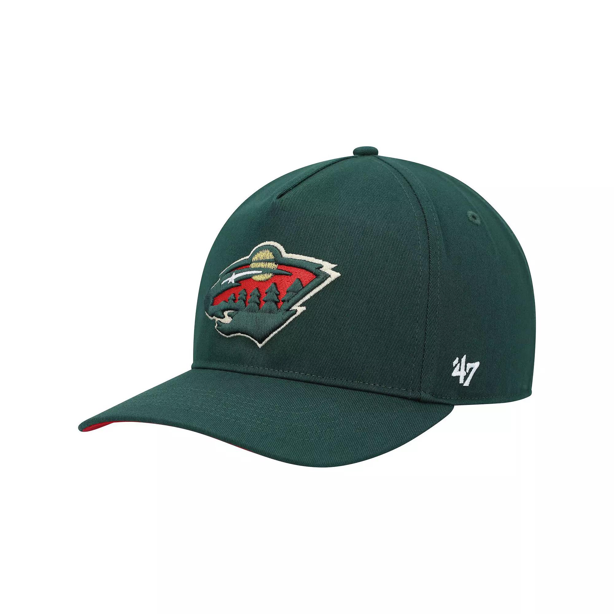 Men's '47 Green Minnesota Wild Primary Hitch Snapback Hat Product Image
