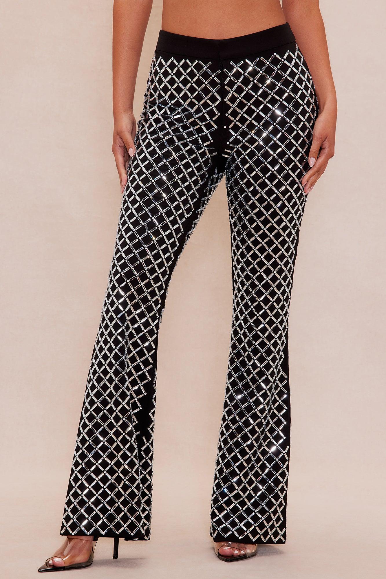 Koko Embellished Flare Pant - Black Female Product Image