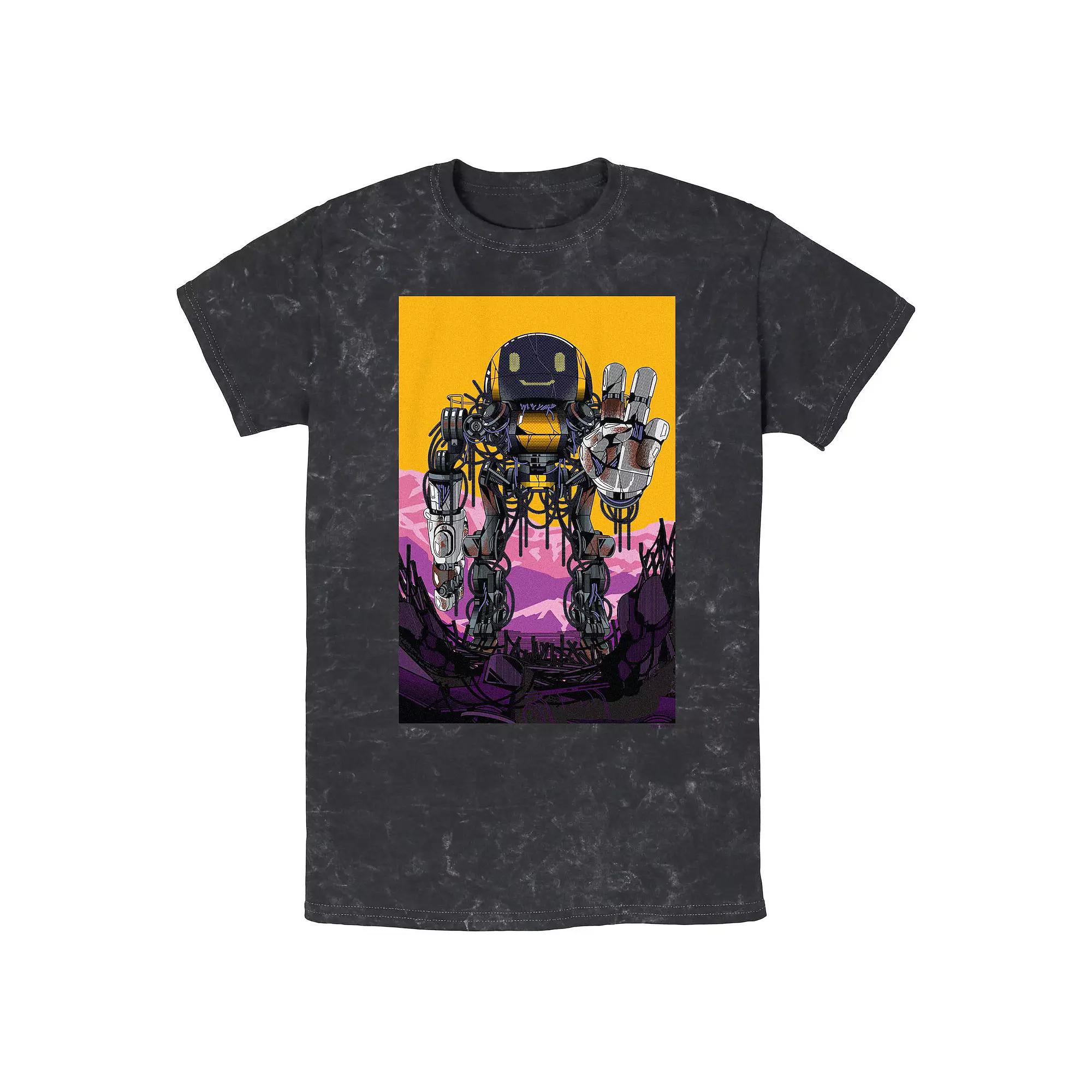 Men's The Electric State Herman Art Mineral Wash Graphic Tee, Size: Medium, Black Product Image