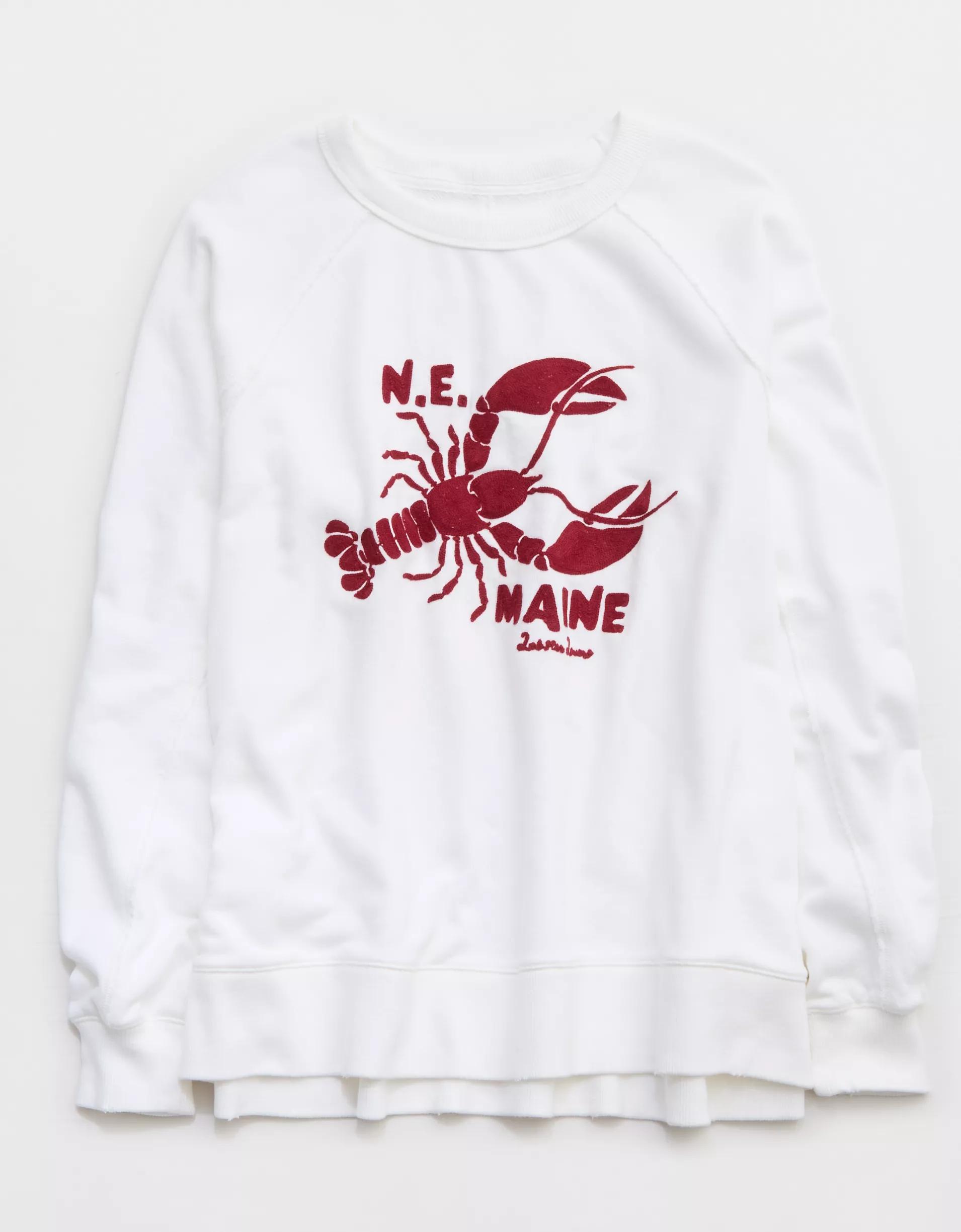 Aerie East West Crew Sweatshirt Product Image