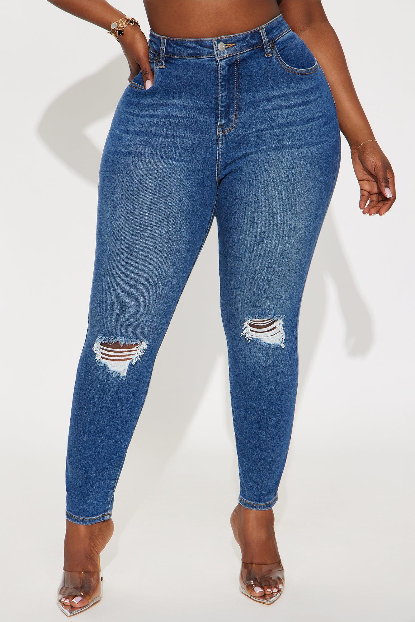 Vivacious Ripped High Rise Skinny Jeans - Medium Wash Female Product Image