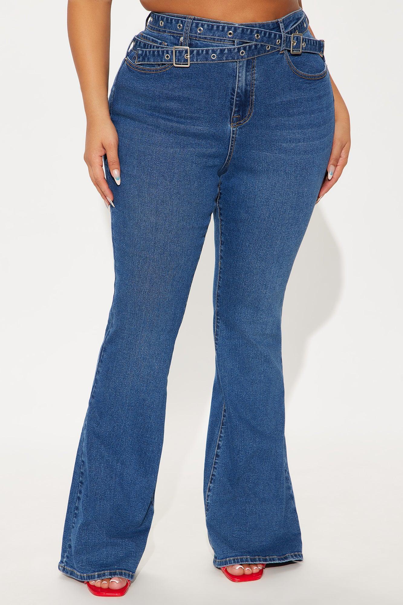 Born To Ride High Rise Flare Jeans - Dark Wash Female Product Image