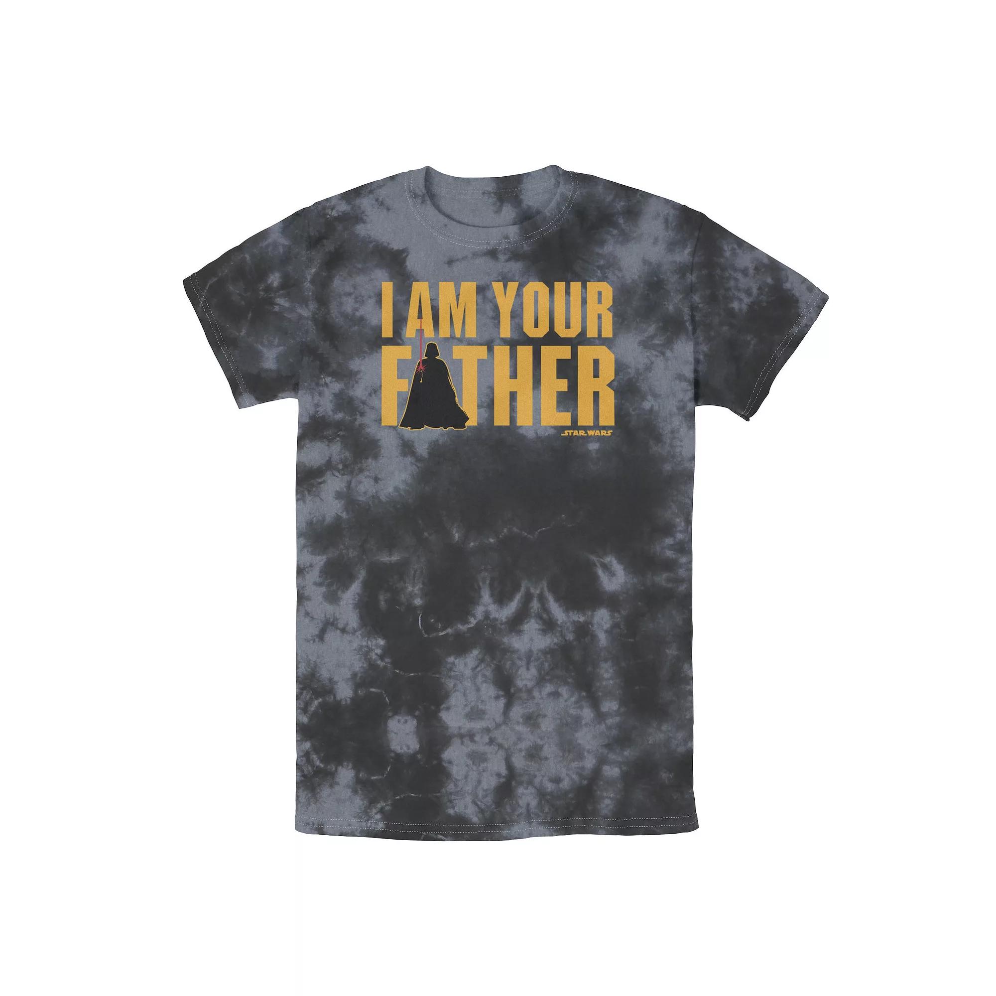 Mens Star Wars Vader I Am Your Father Silhouette Tee, Boys Black Grey Product Image
