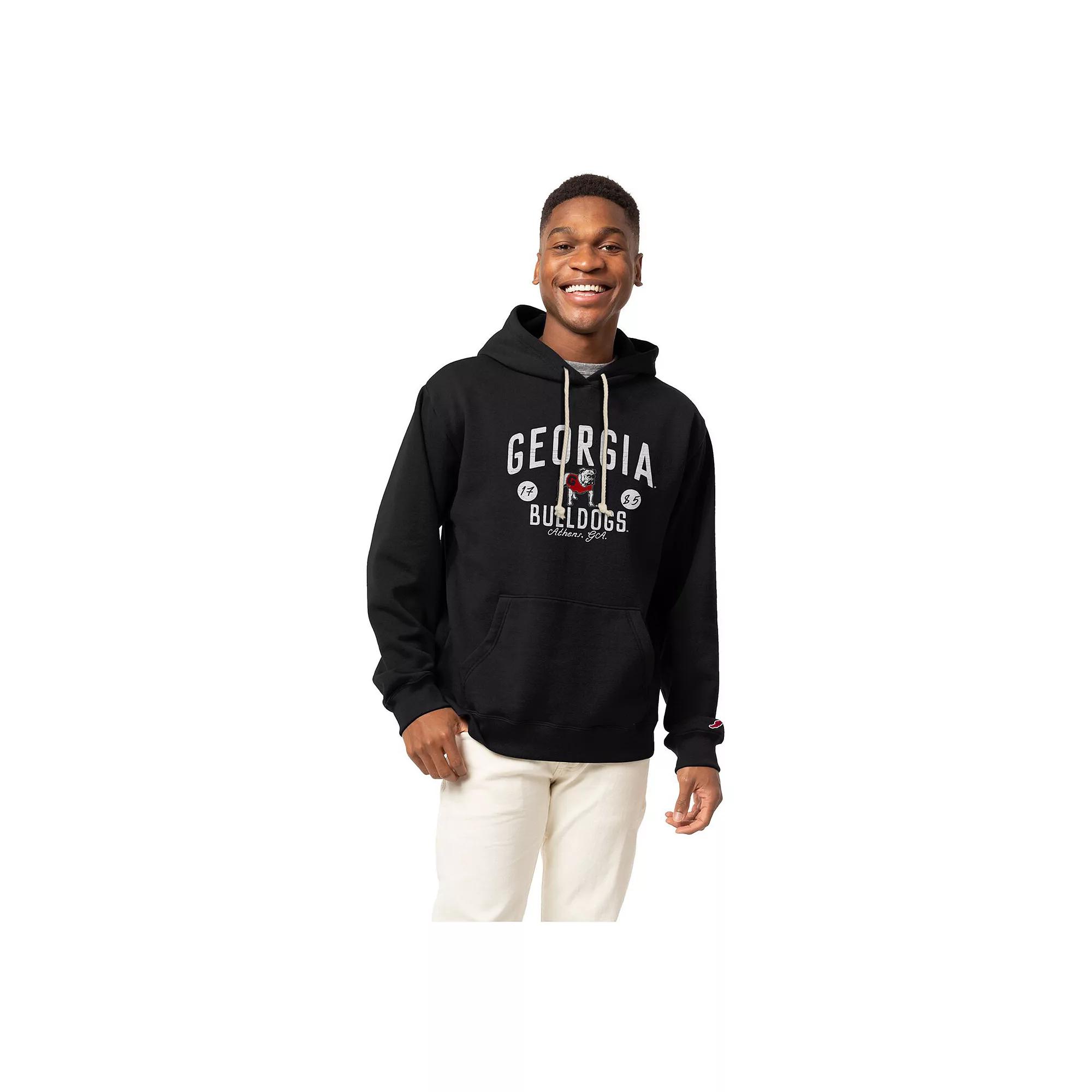 Men's League Collegiate Wear Black Georgia Bulldogs Bendy Arch Essential 2.0 Pullover Hoodie, Size: Large Product Image