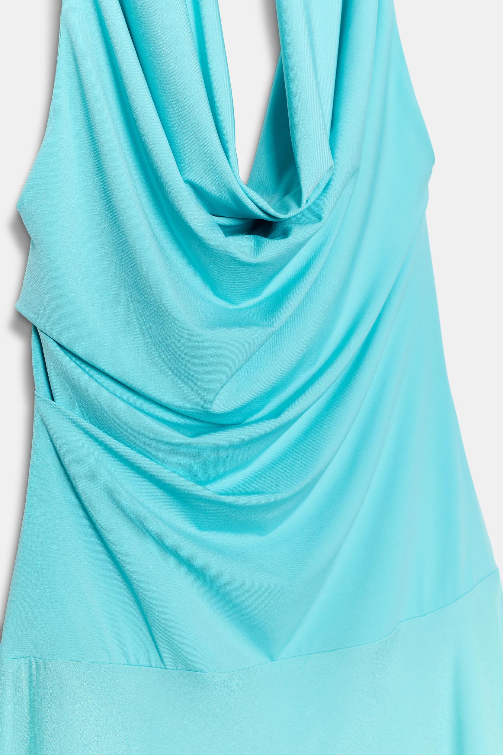 COMBINATION HALTER MIDI DRESS Product Image