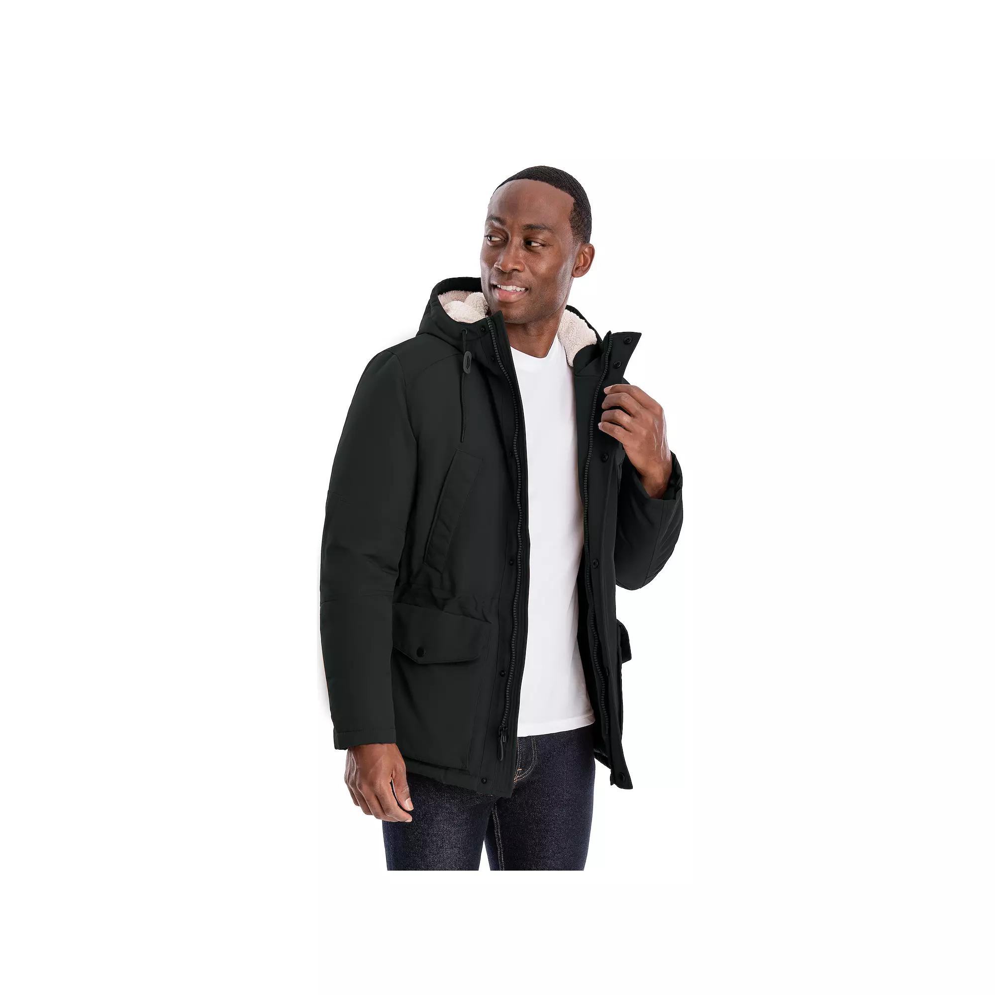Men's London Fog Sherpa-Lined Hooded Parka,  Product Image