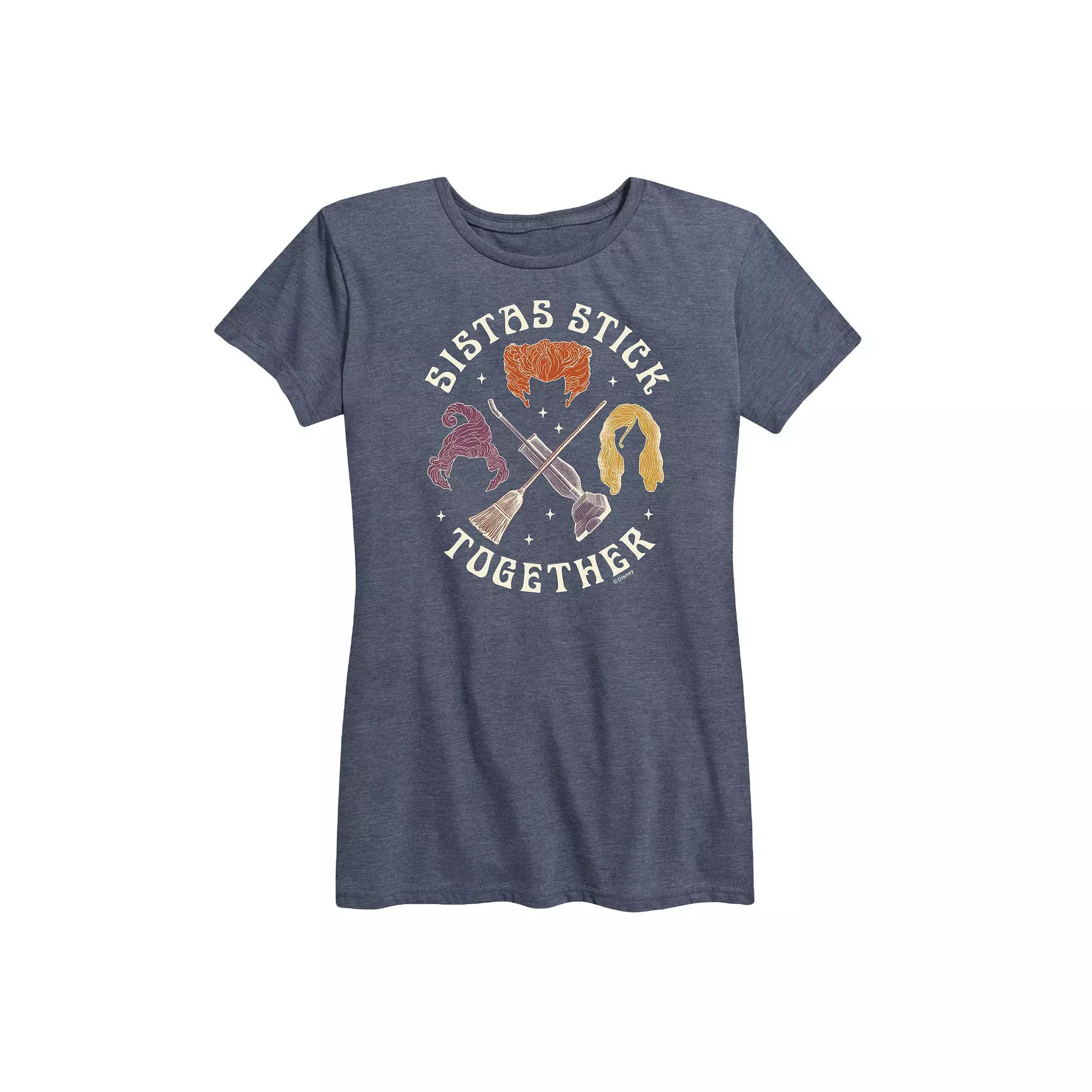 Disney's Hocus Pocus Women's Sistas Stick Together Graphic Tee, Girl's,  Product Image