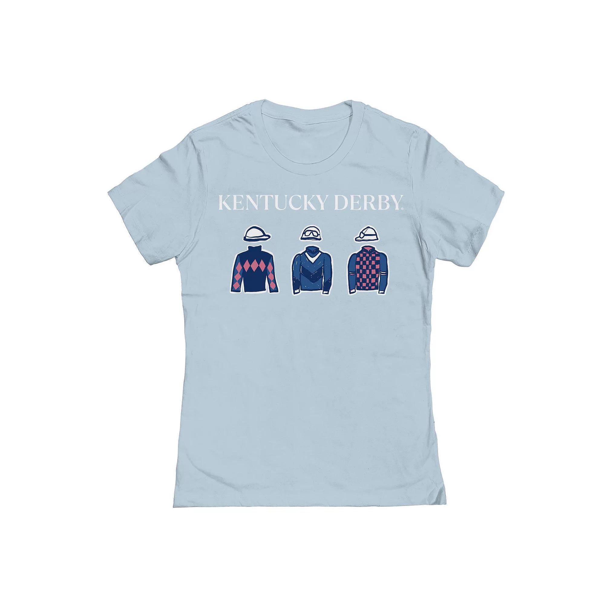 Juniors' Rider Clothes Pattern Heather Gray Kentucky Derby Graphic T-Shirt, Women's,  Product Image