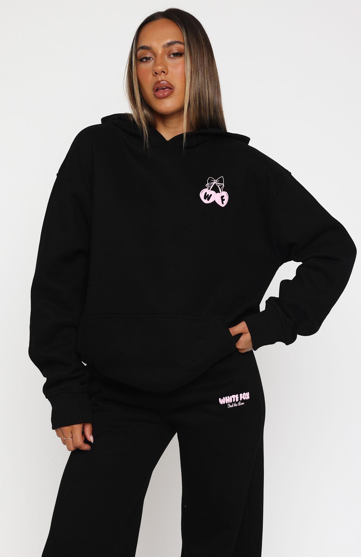 Feel The Love Oversized Hoodie Black Product Image
