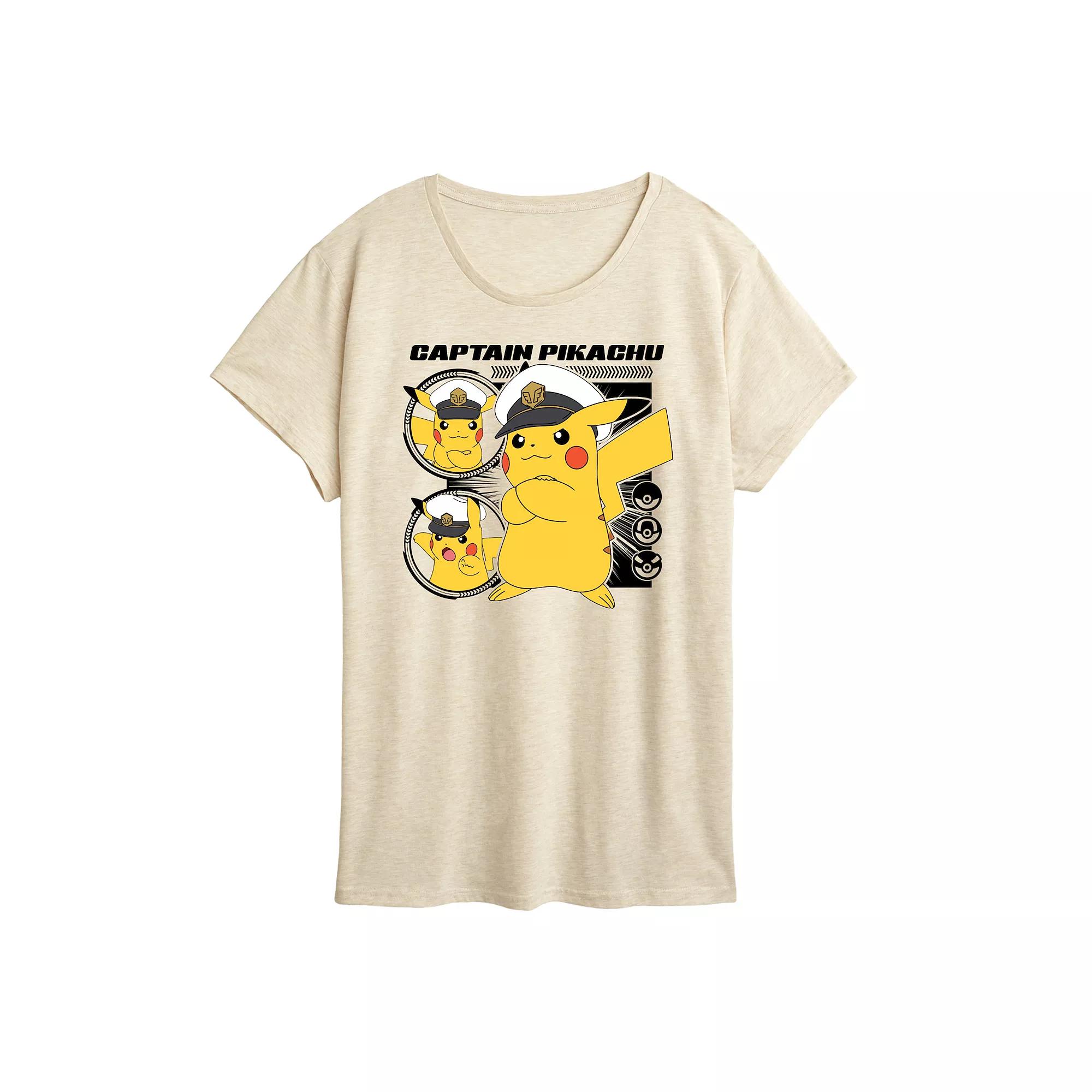 Women's Pokemon Captain Pikachu Graphic Tee,  Product Image