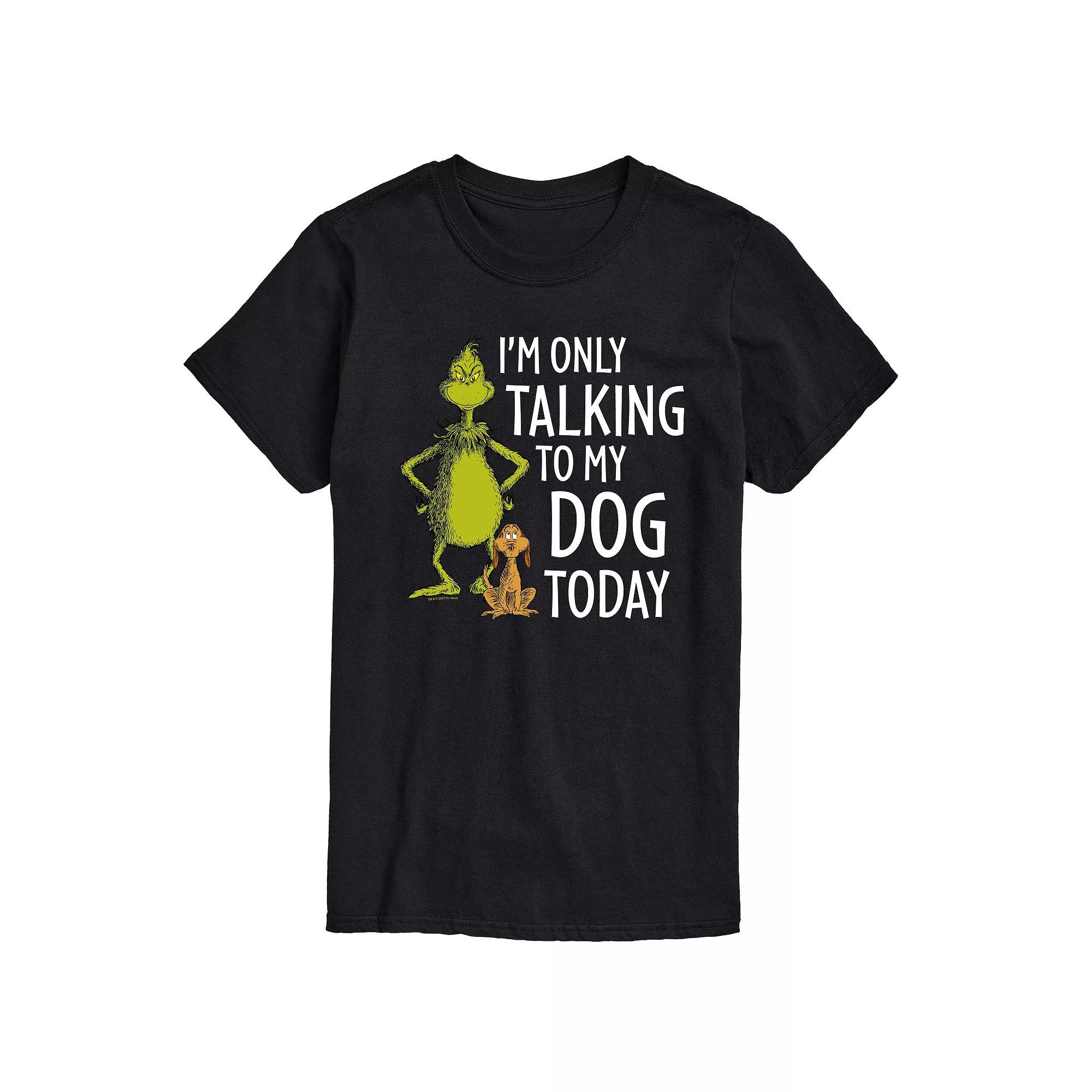 Big & Tall Dr. Seuss Grinch Talking To My Dog Today Graphic Tee, Men's,  Product Image