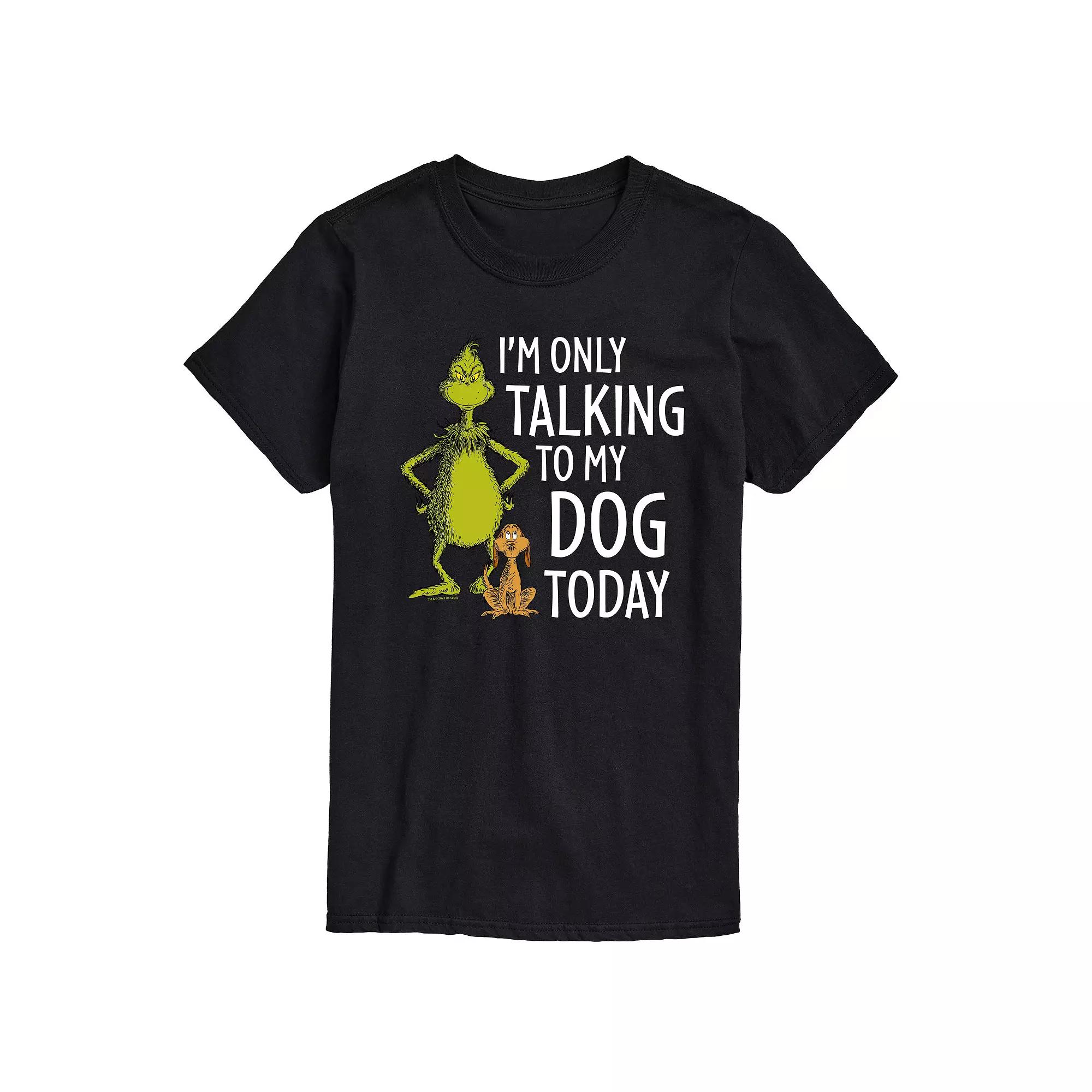 Big & Tall Dr. Seuss Grinch Talking To My Dog Today Graphic Tee, Men's,  Product Image