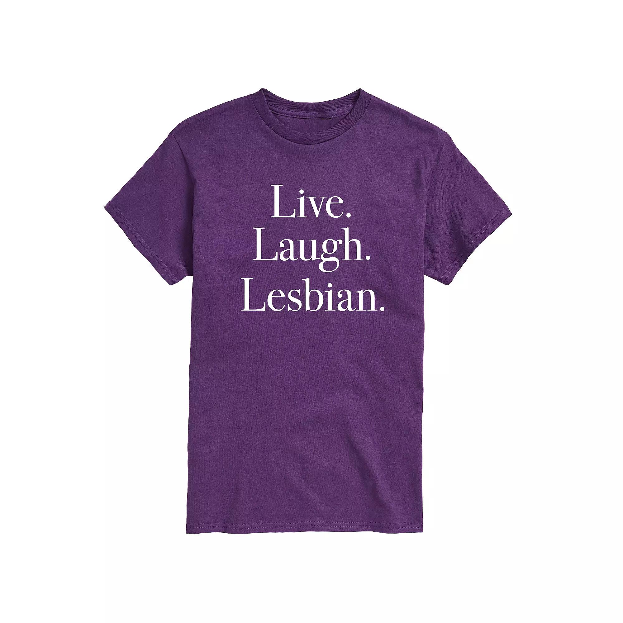 Men's Live Laugh Lesbian Graphic Tee,  Product Image