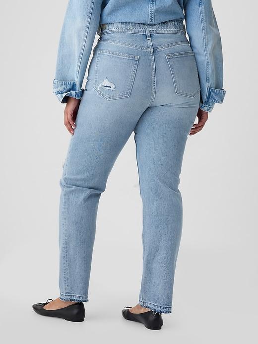 High Rise Cheeky Straight Jeans Product Image