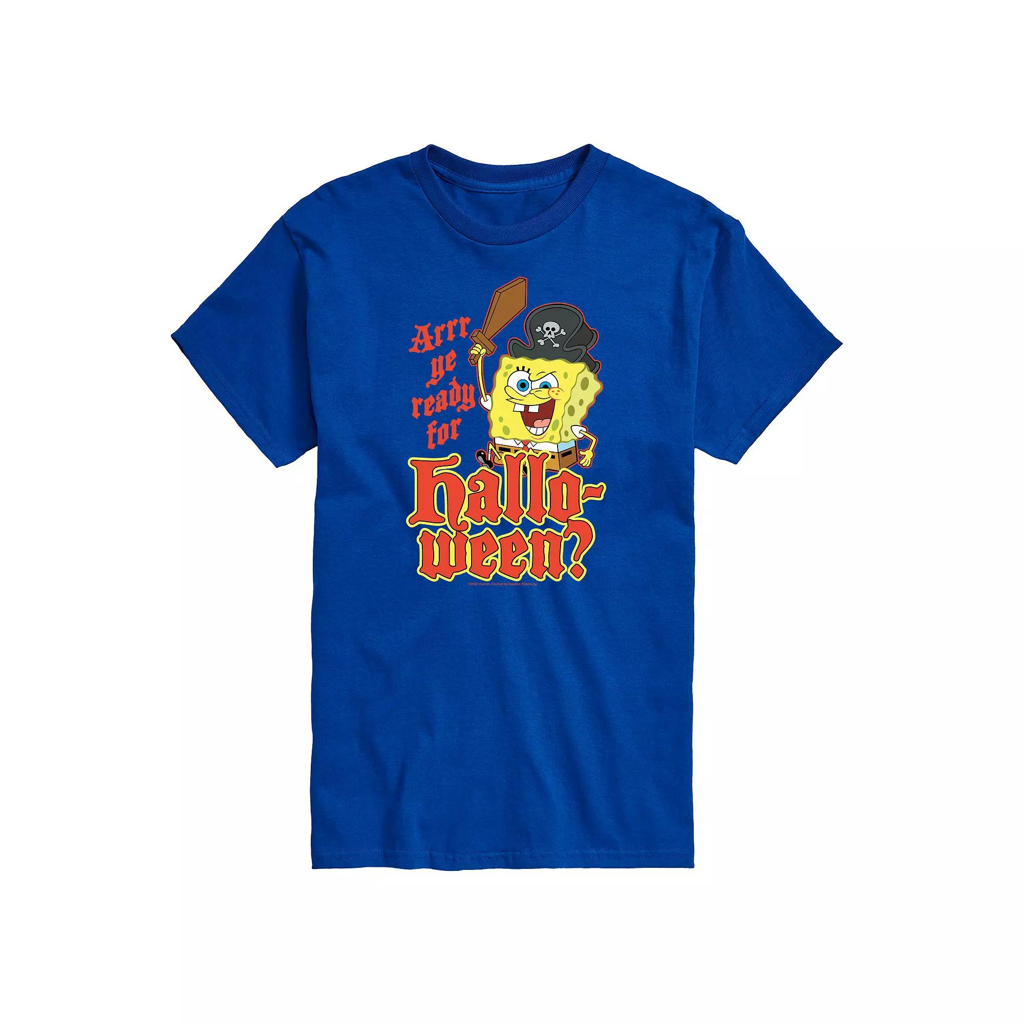 Big & Tall Spongebob Squarepants Arr Ye Ready For Halloween Graphic Tee, Men's,  Product Image