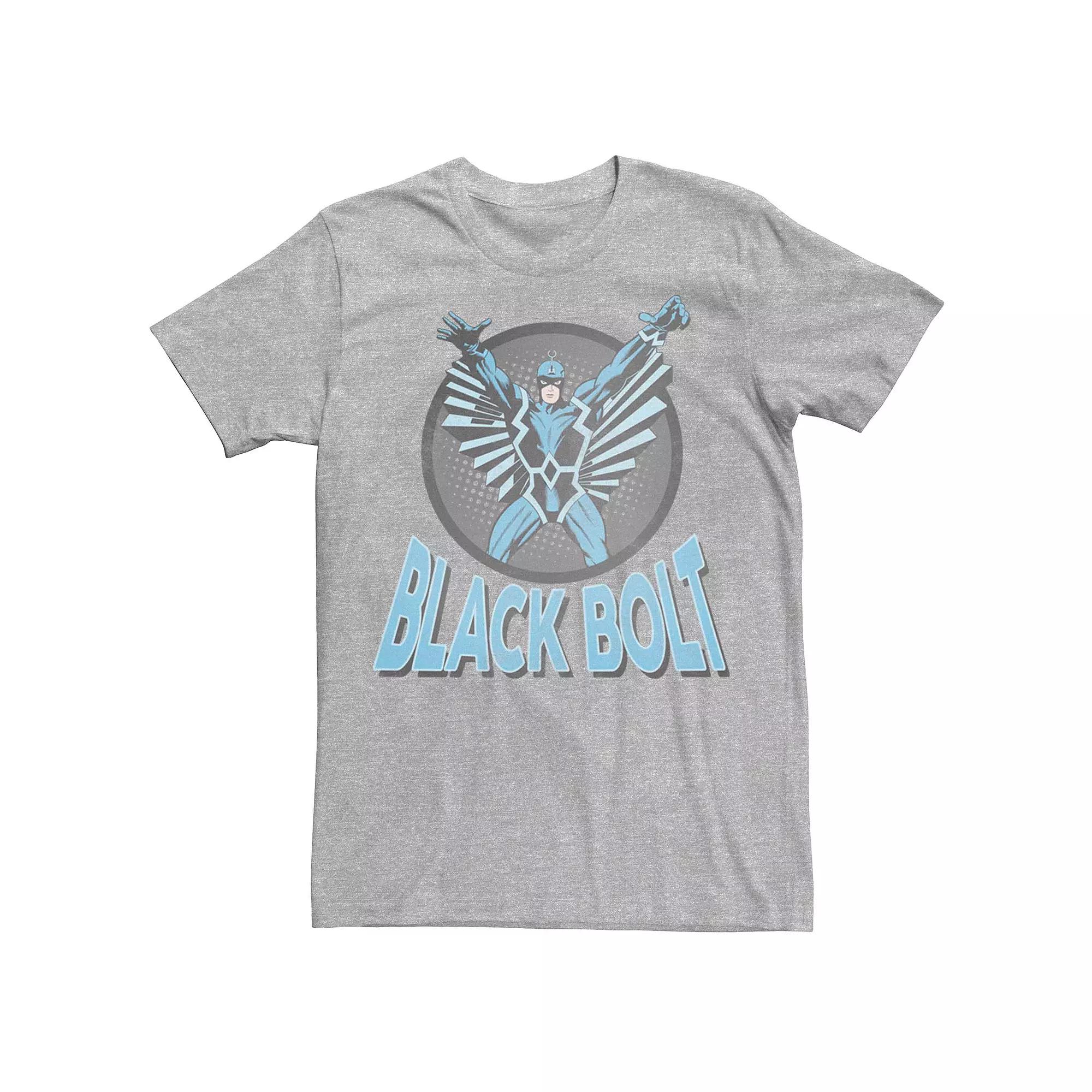 Men's Marvel Retro Black Bolt Circle Poster Tee, Size: XXL, Athletic Grey Product Image