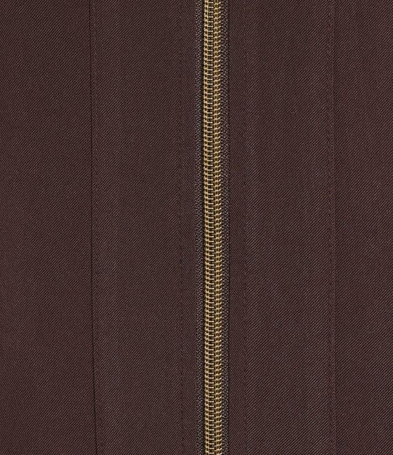 Allison Daley Pine Grove Long Sleeve Point Collar Zipper Front Jacket Product Image