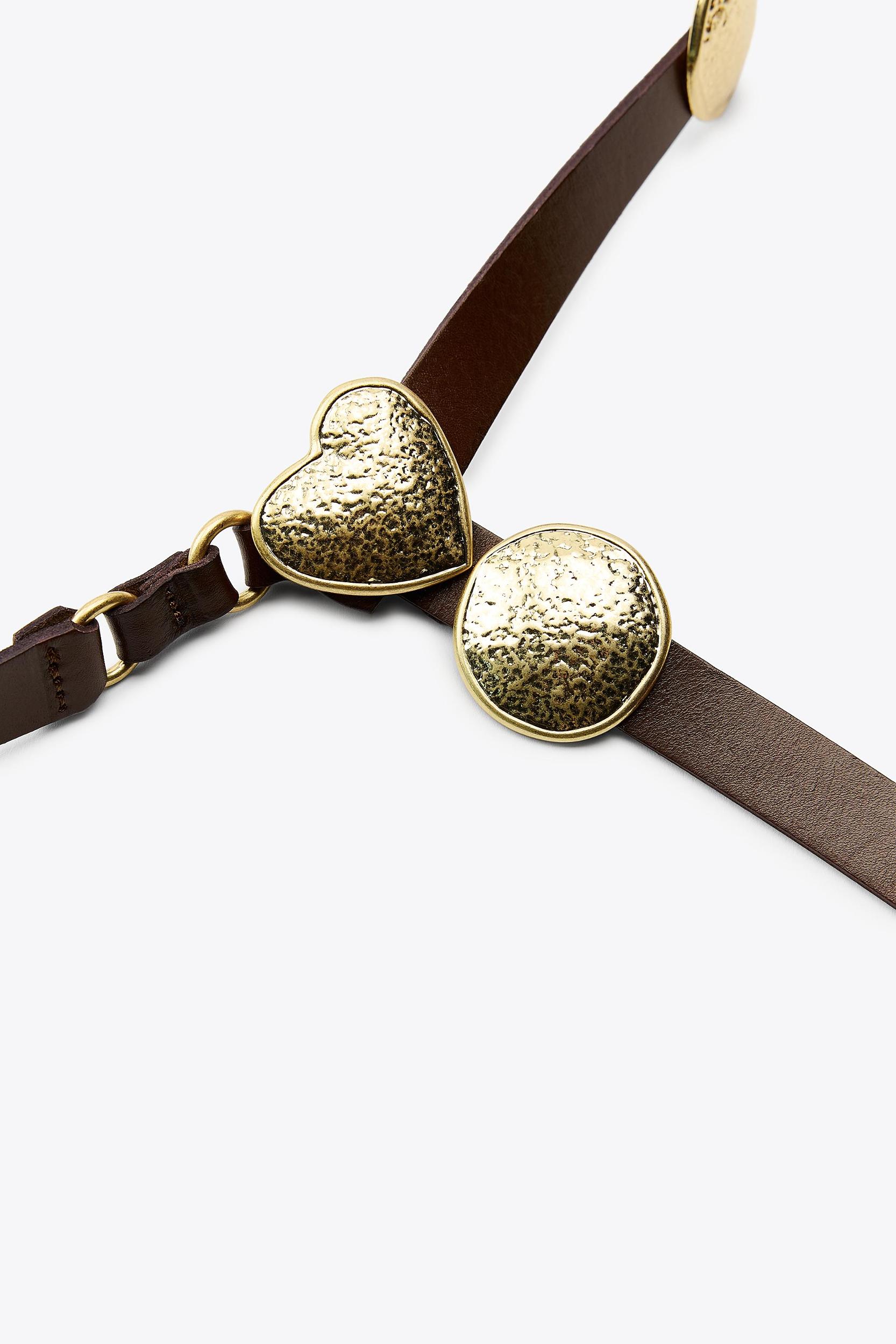 LEATHER BELT WITH METAL PLATES Product Image